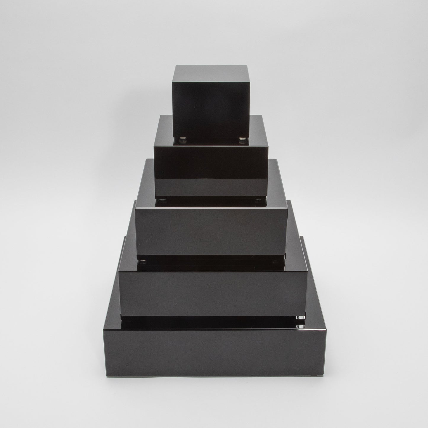 Black Crystal Glass Base Riser by KA Glass