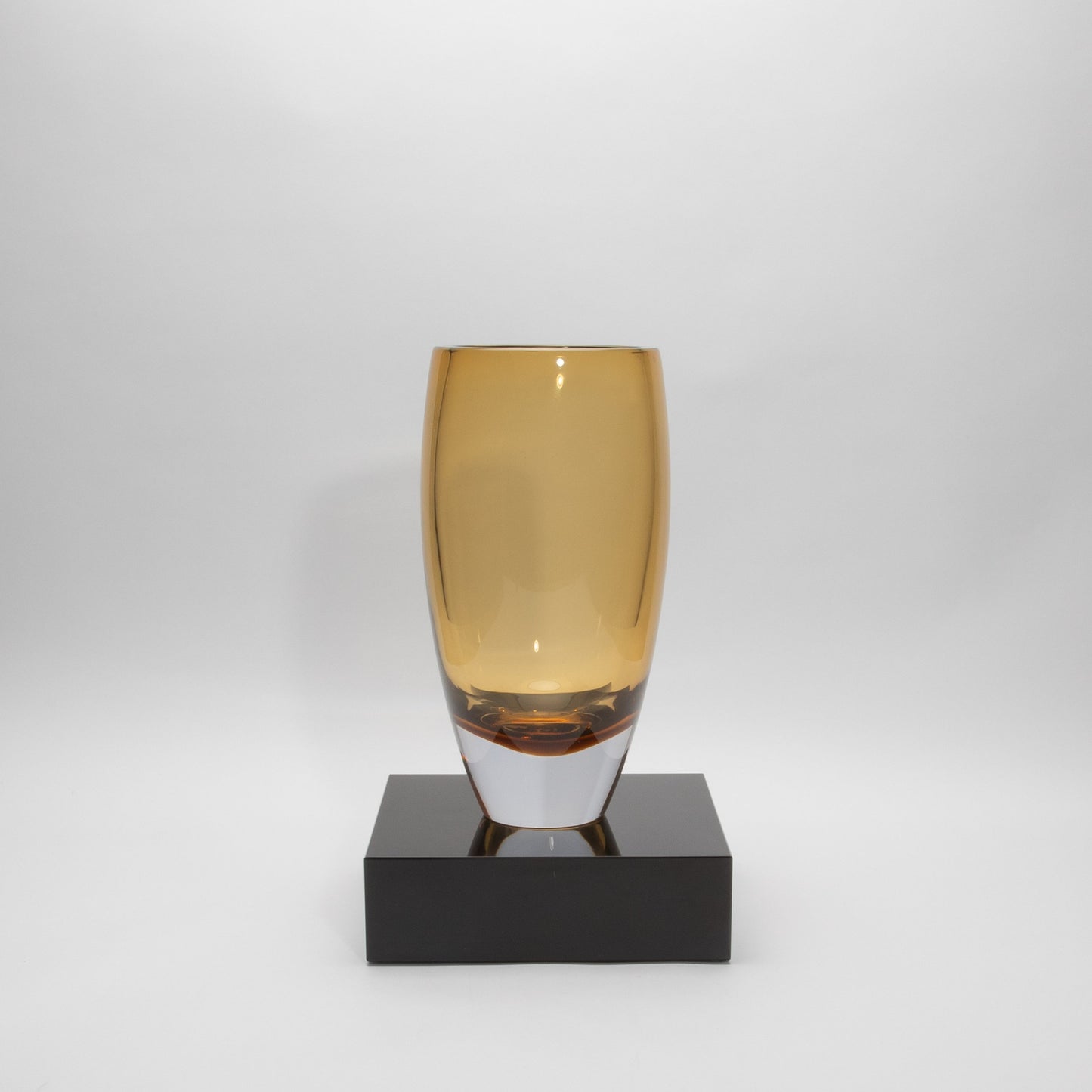 Black Crystal Glass Base Riser by KA Glass