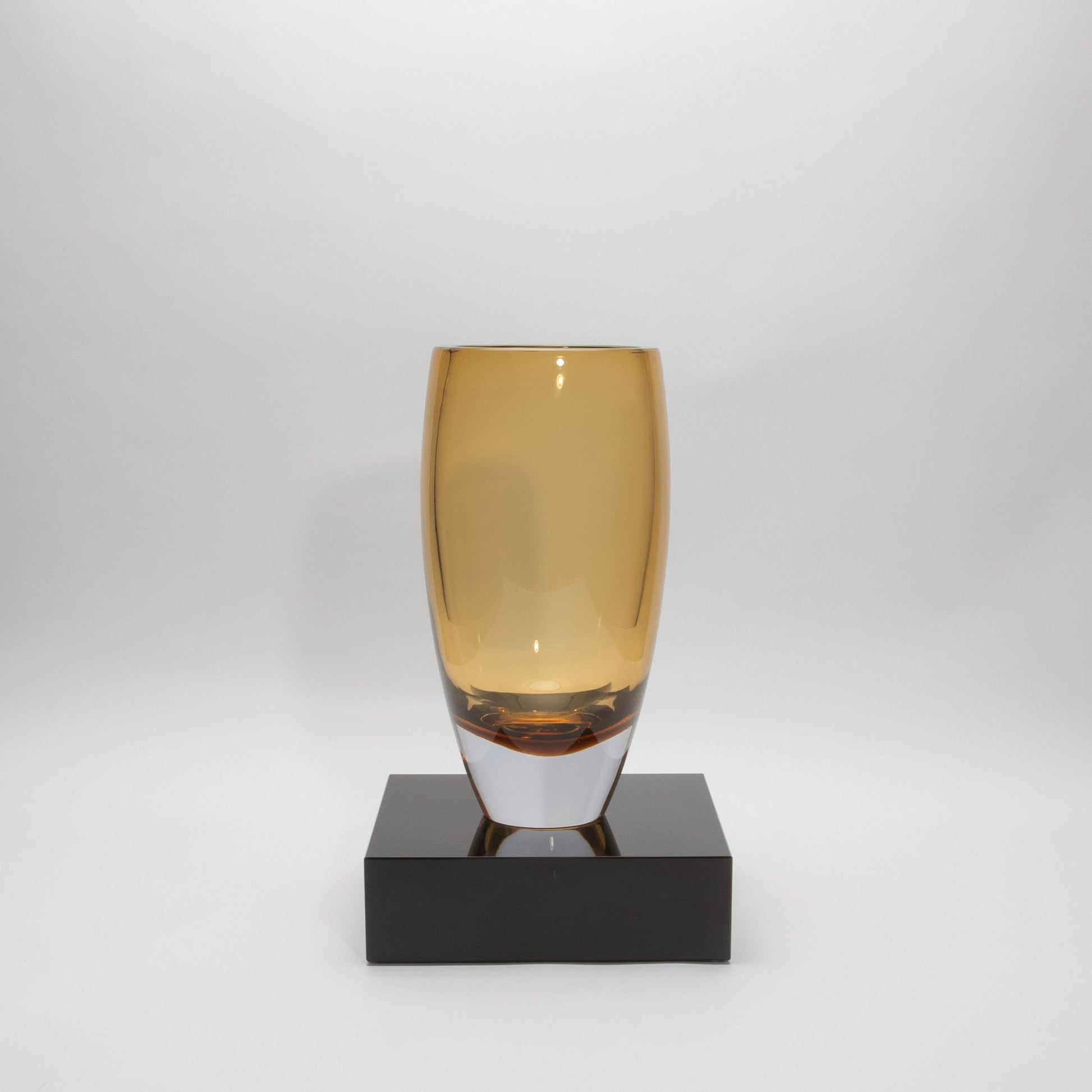 Black Crystal Glass Base Riser by KA Glass