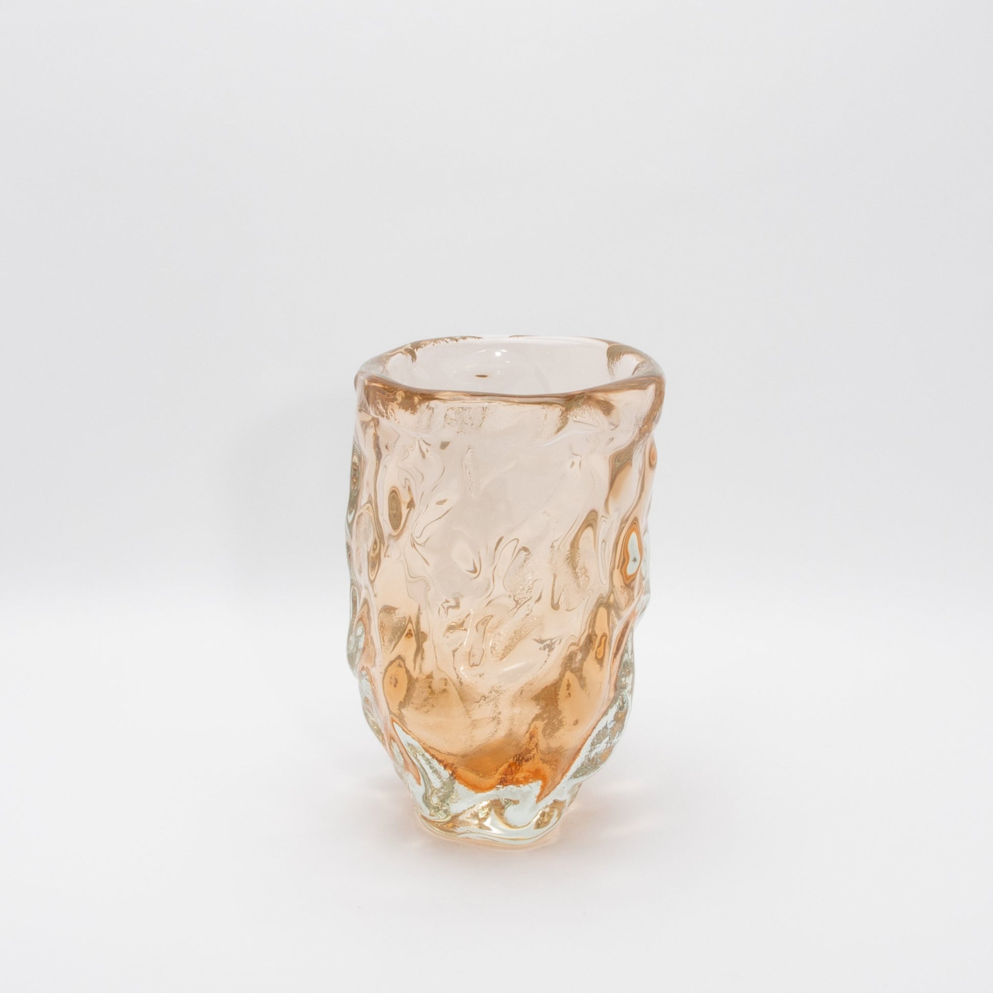 Murano Sculptural Bowl in Rose Gold