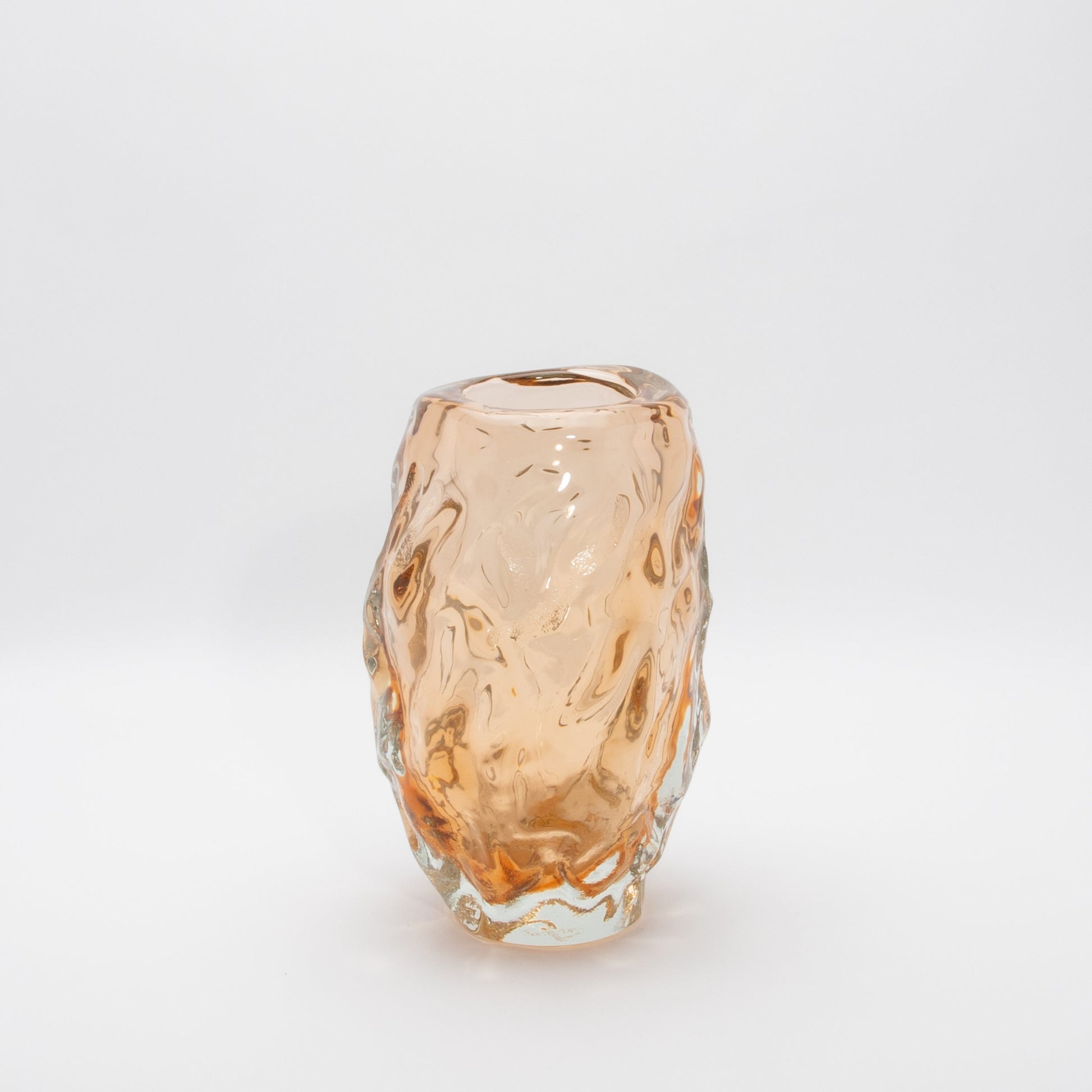 Murano Sculptural Bowl in Rose Gold