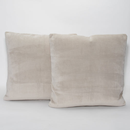 Dove Gray Velvet Pillow by MOGUL