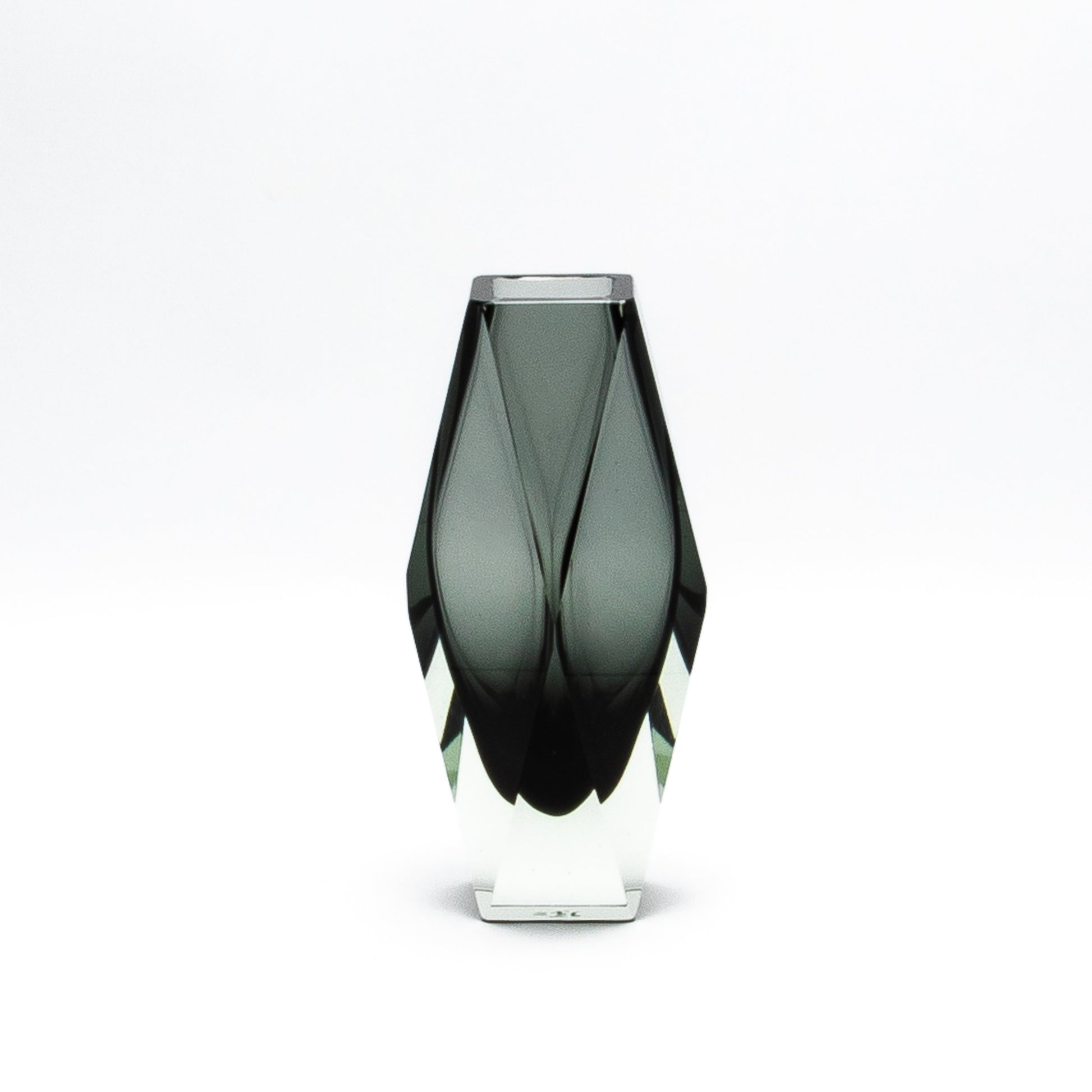 Murano Briolette Vase in Grey