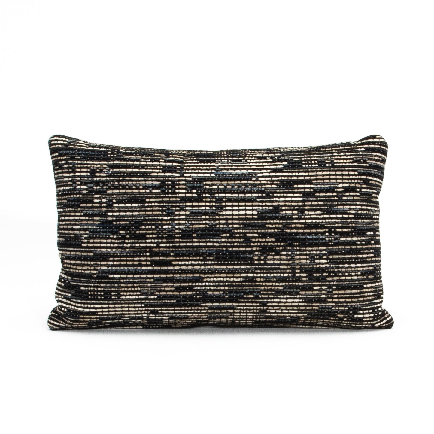 Dark Woven Kidney Pillow with Elitis Fabric