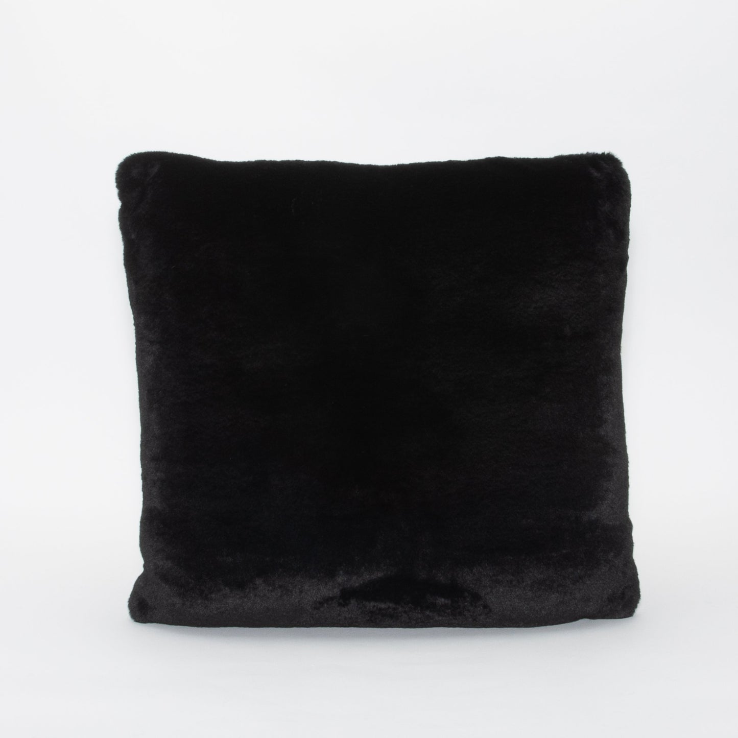 Black Faux Fur Pillow by MOGUL