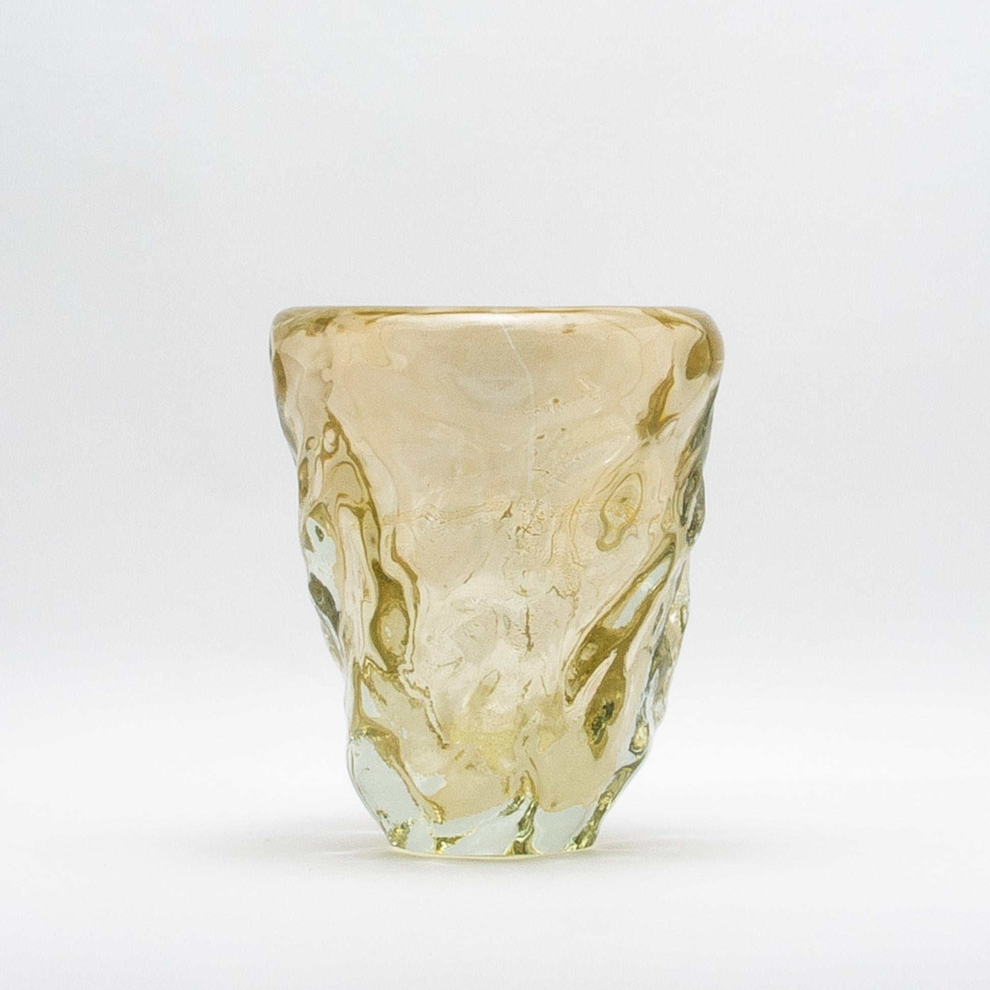 Murano Burri Vase in Clear with 24-karat Gold Flecks