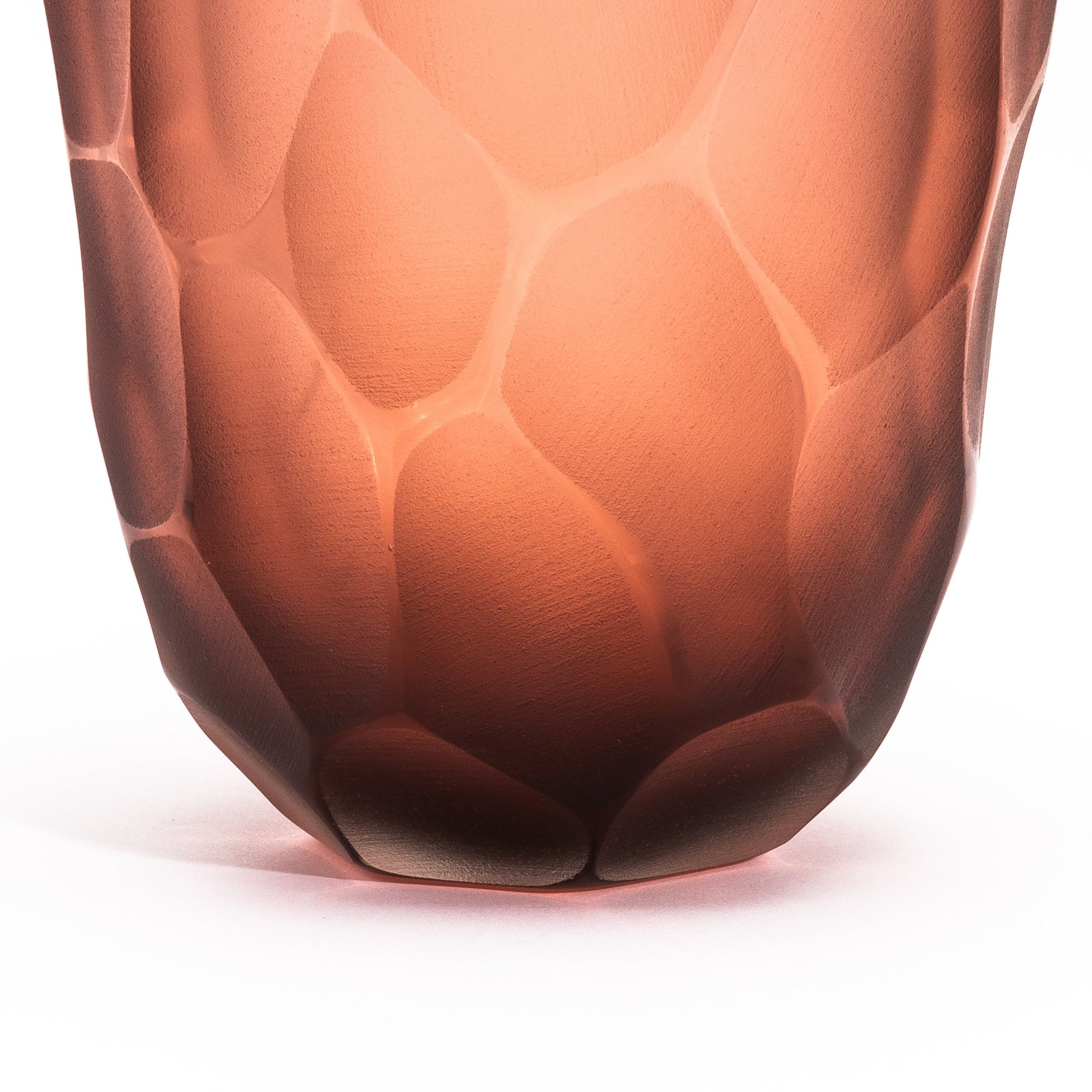 Murano Battuto Vase in Light Amaretto