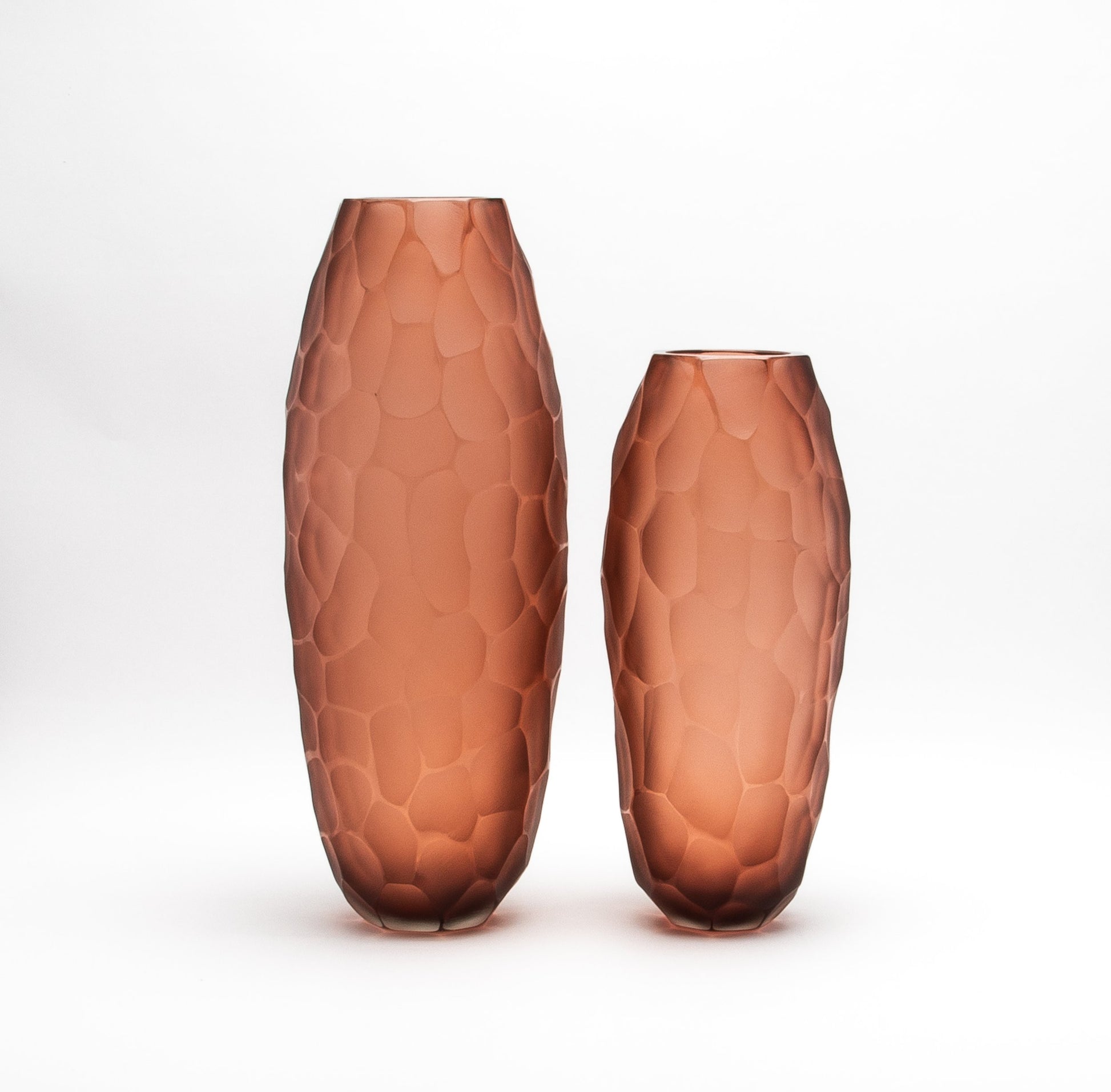 Murano Battuto Vase in Light Amaretto