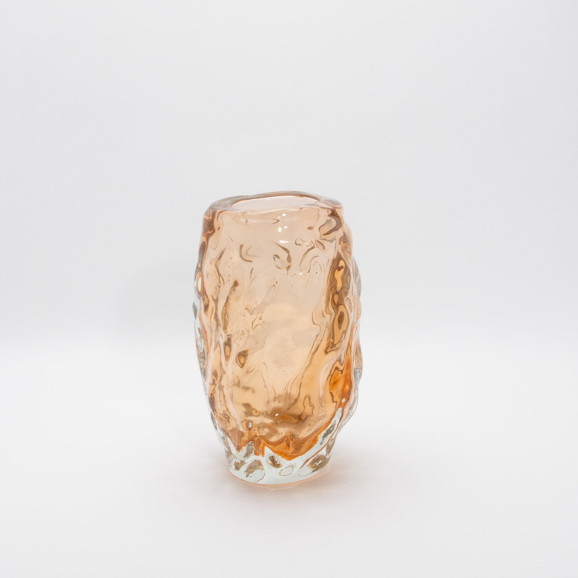 Murano Sculptural Bowl in Rose Gold