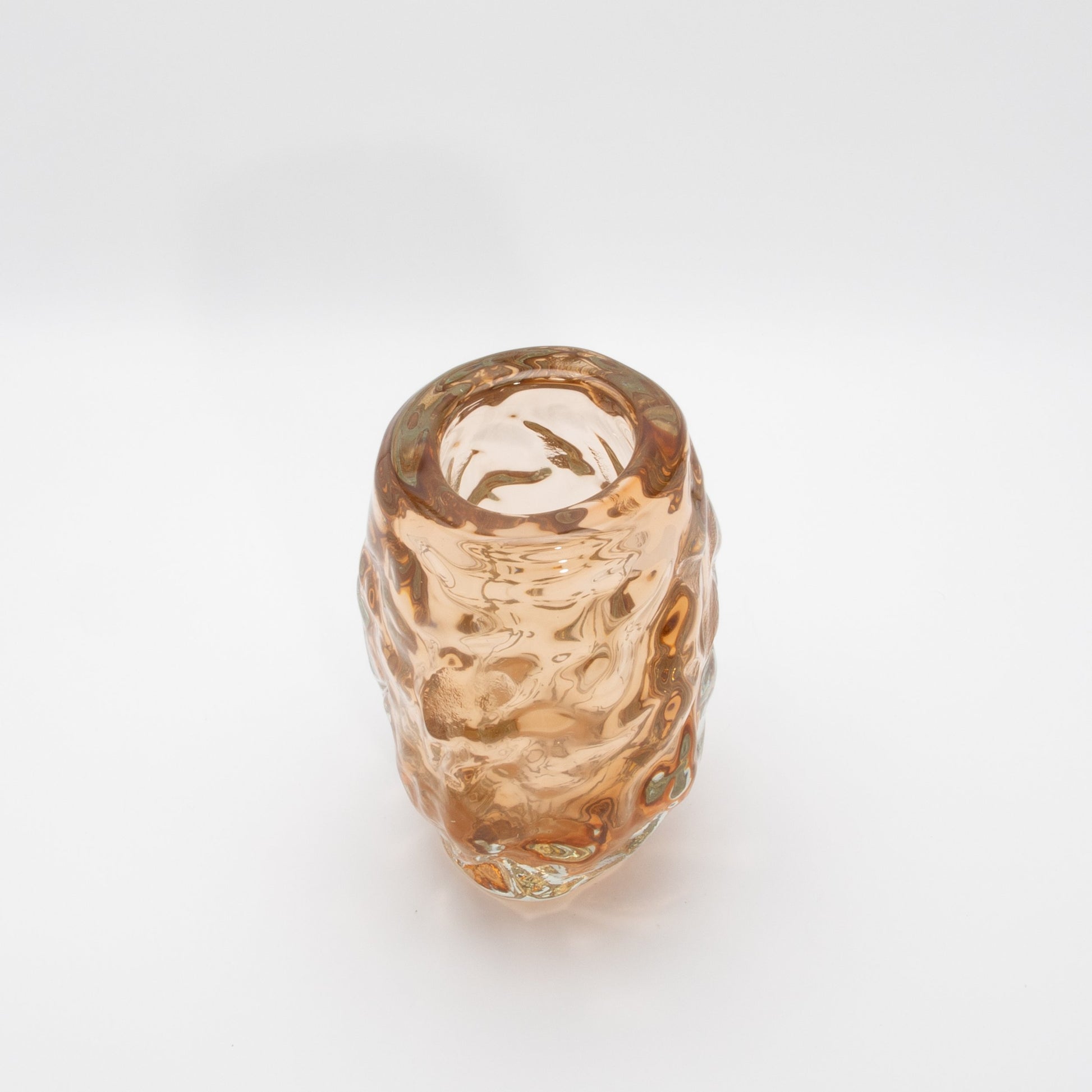 Murano Sculptural Bowl in Rose Gold