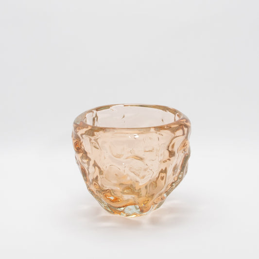 Murano Sculptural Bowl in Rose Gold