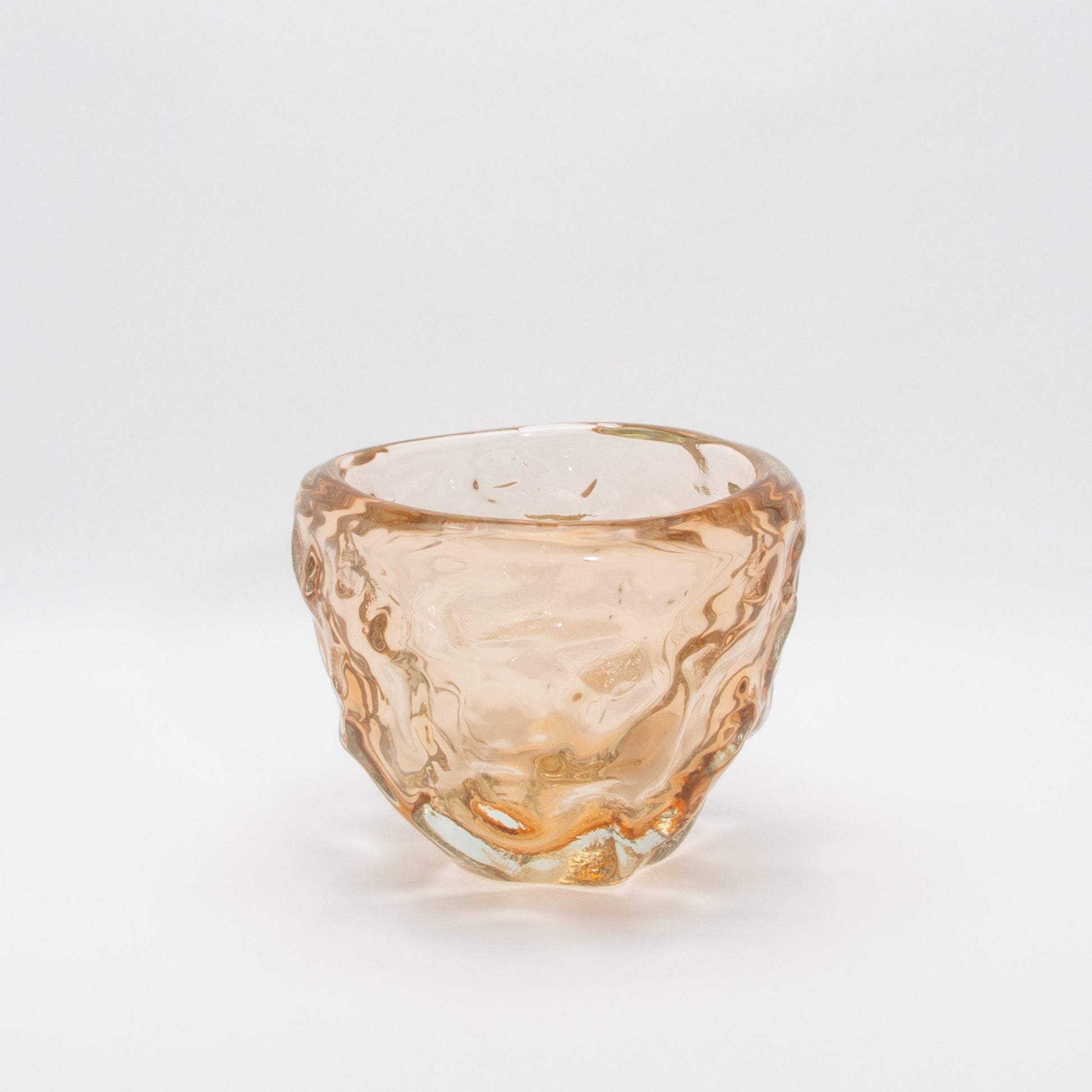 Murano Sculptural Bowl in Rose Gold