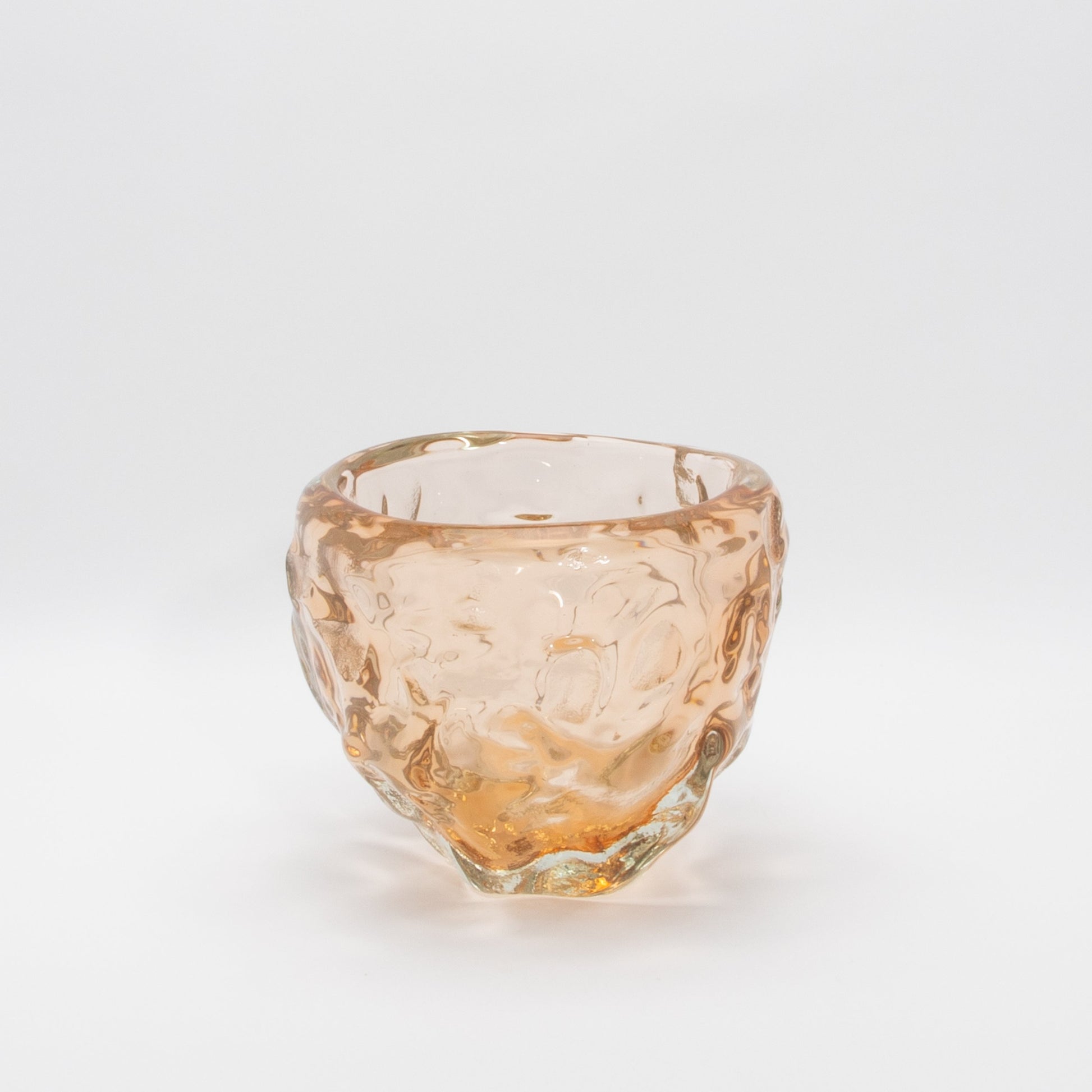 Murano Sculptural Bowl in Rose Gold