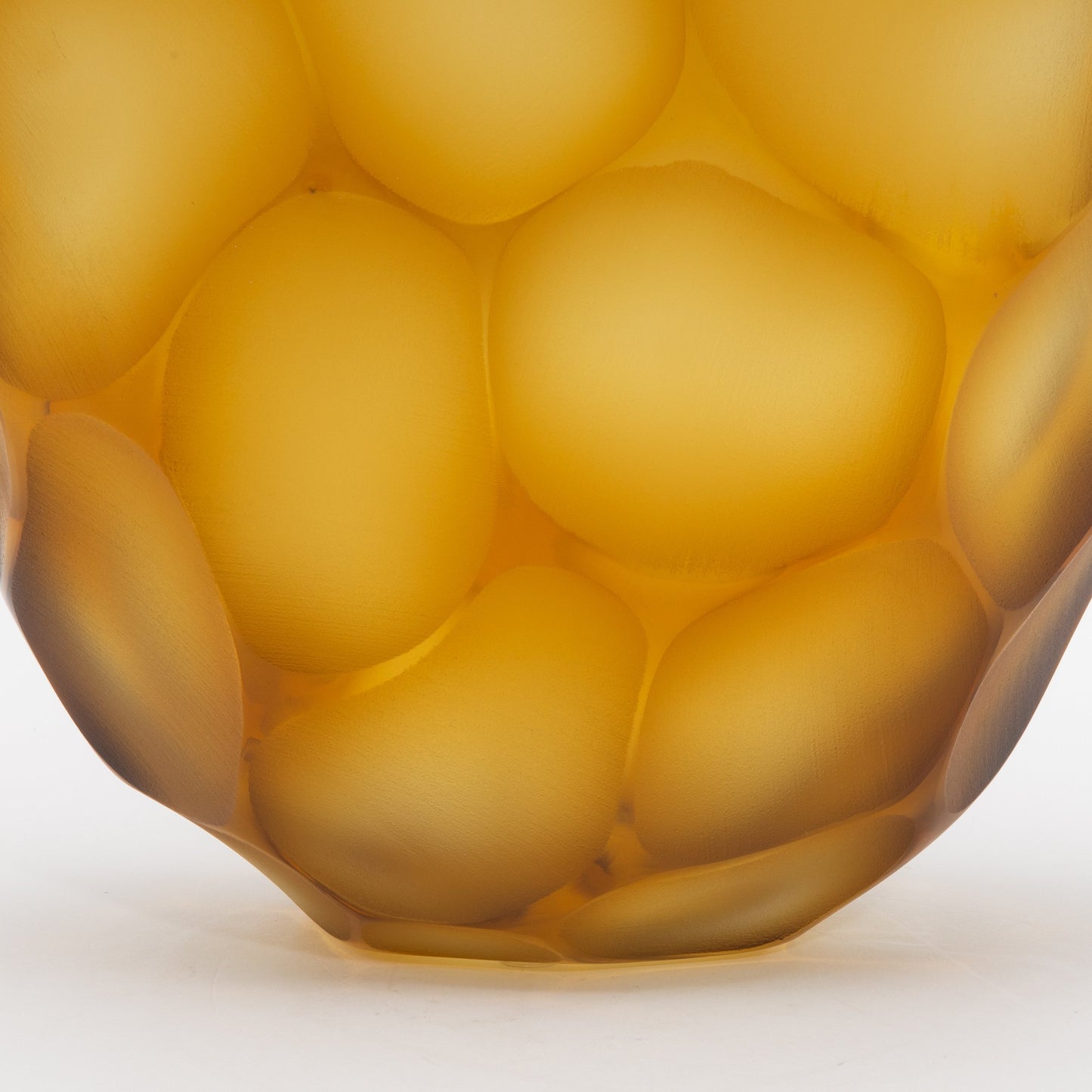 Murano Battuto Vase in Amber