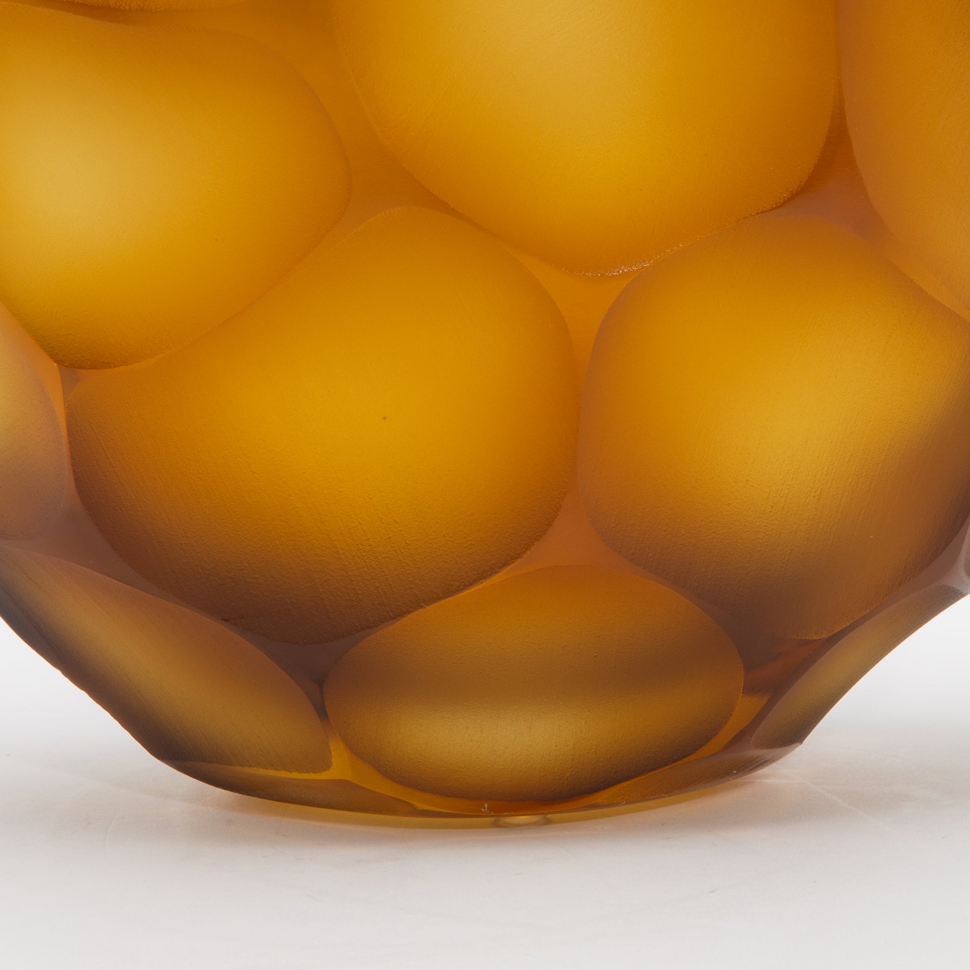 Murano Battuto Vase in Amber