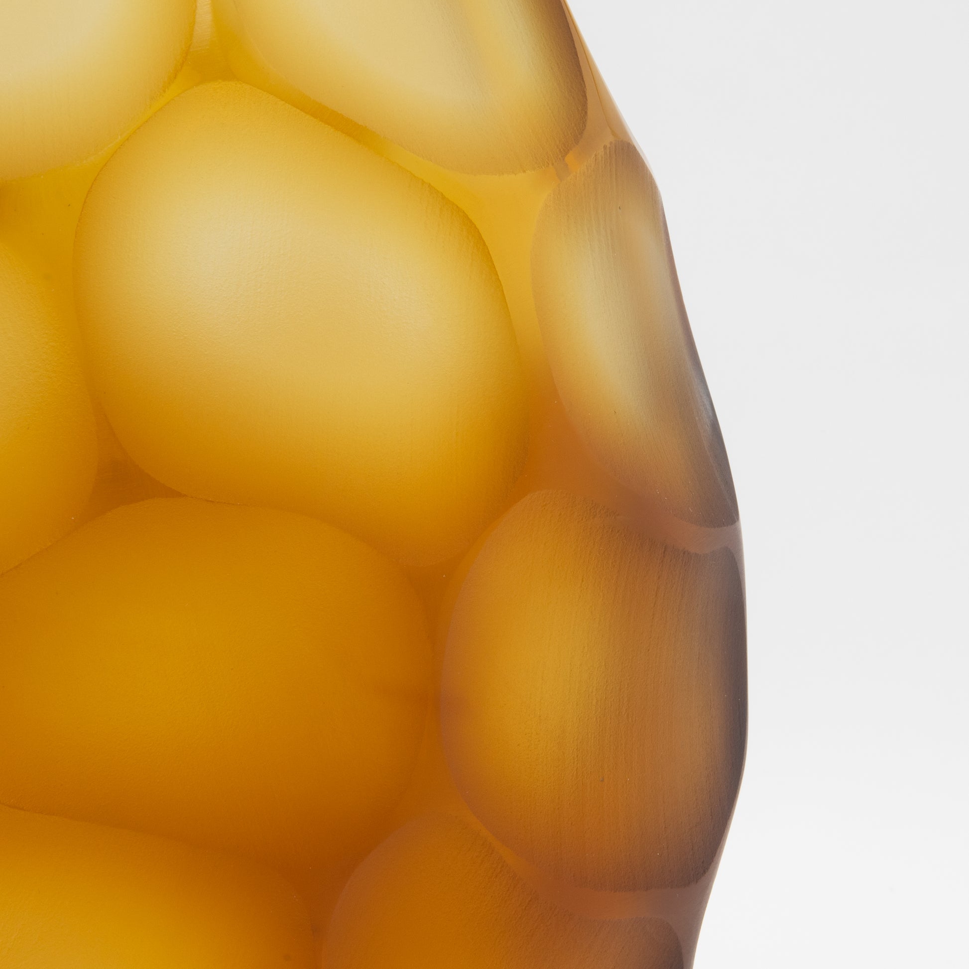 Murano Battuto Vase in Amber