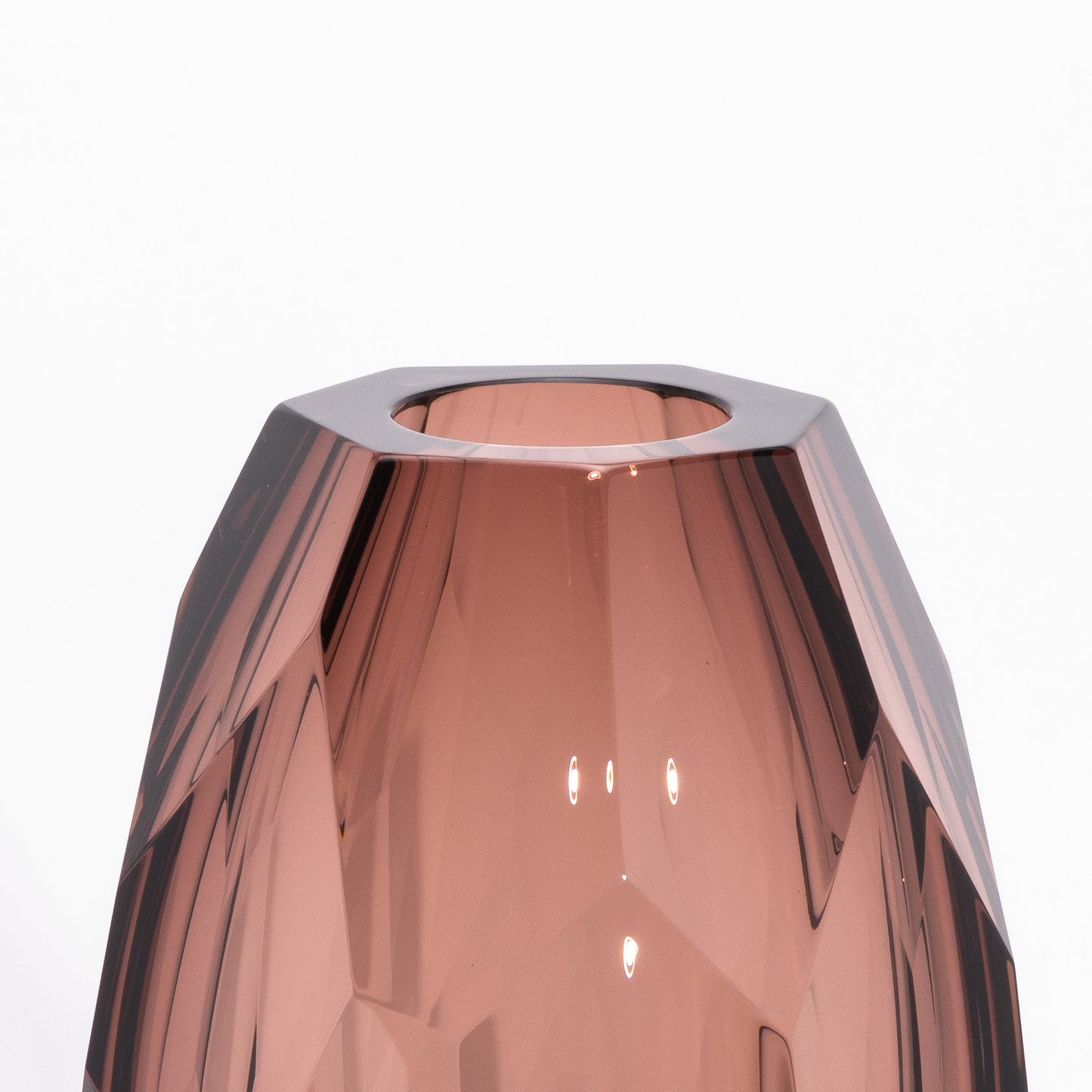 Murano Tall Faceted Vase in Amethyst