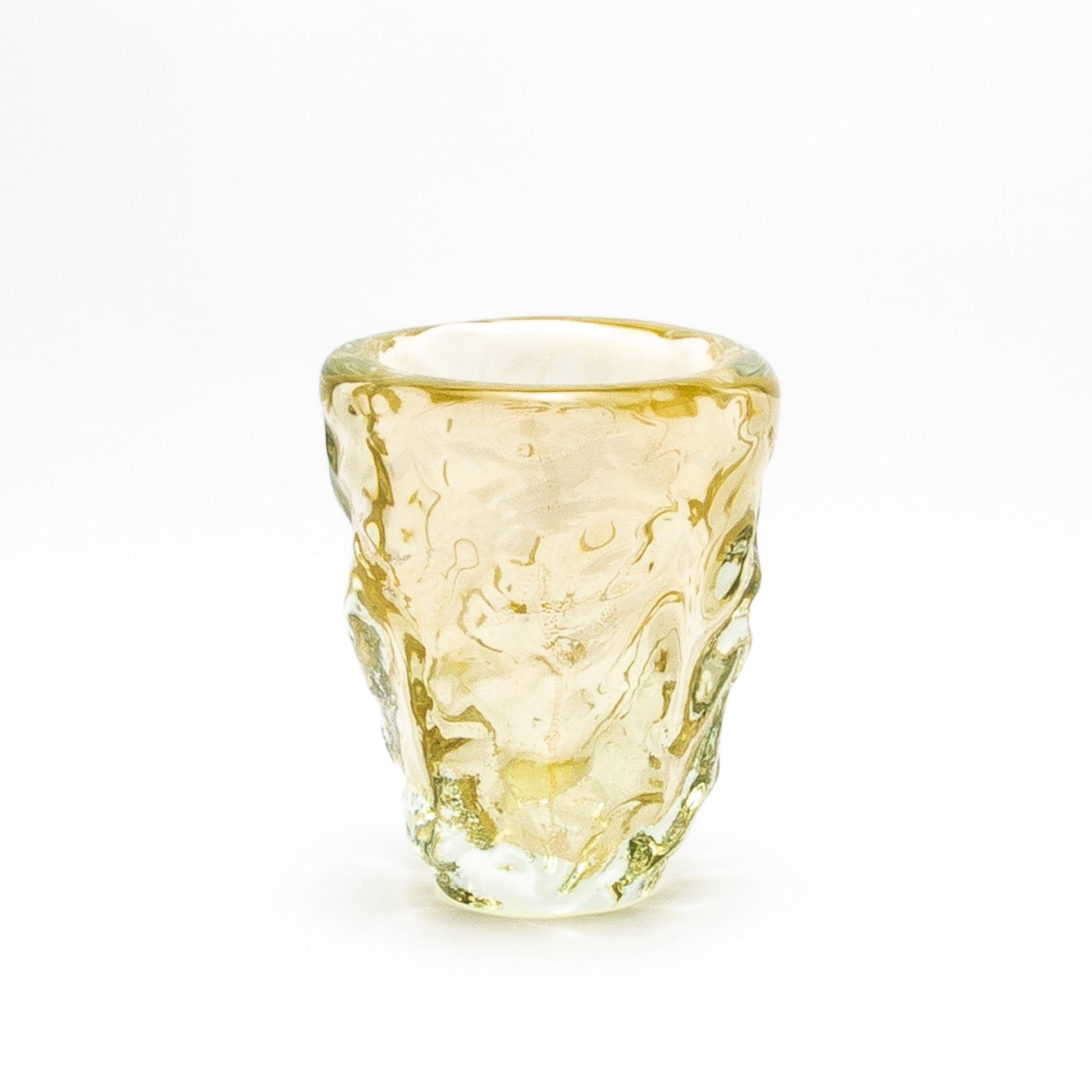 Murano Burri Vase in Clear with 24-karat Gold Flecks