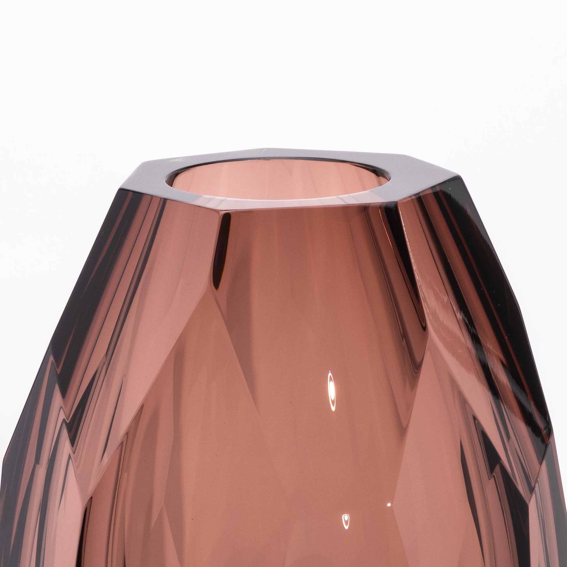 Murano Tall Faceted Vase in Amethyst