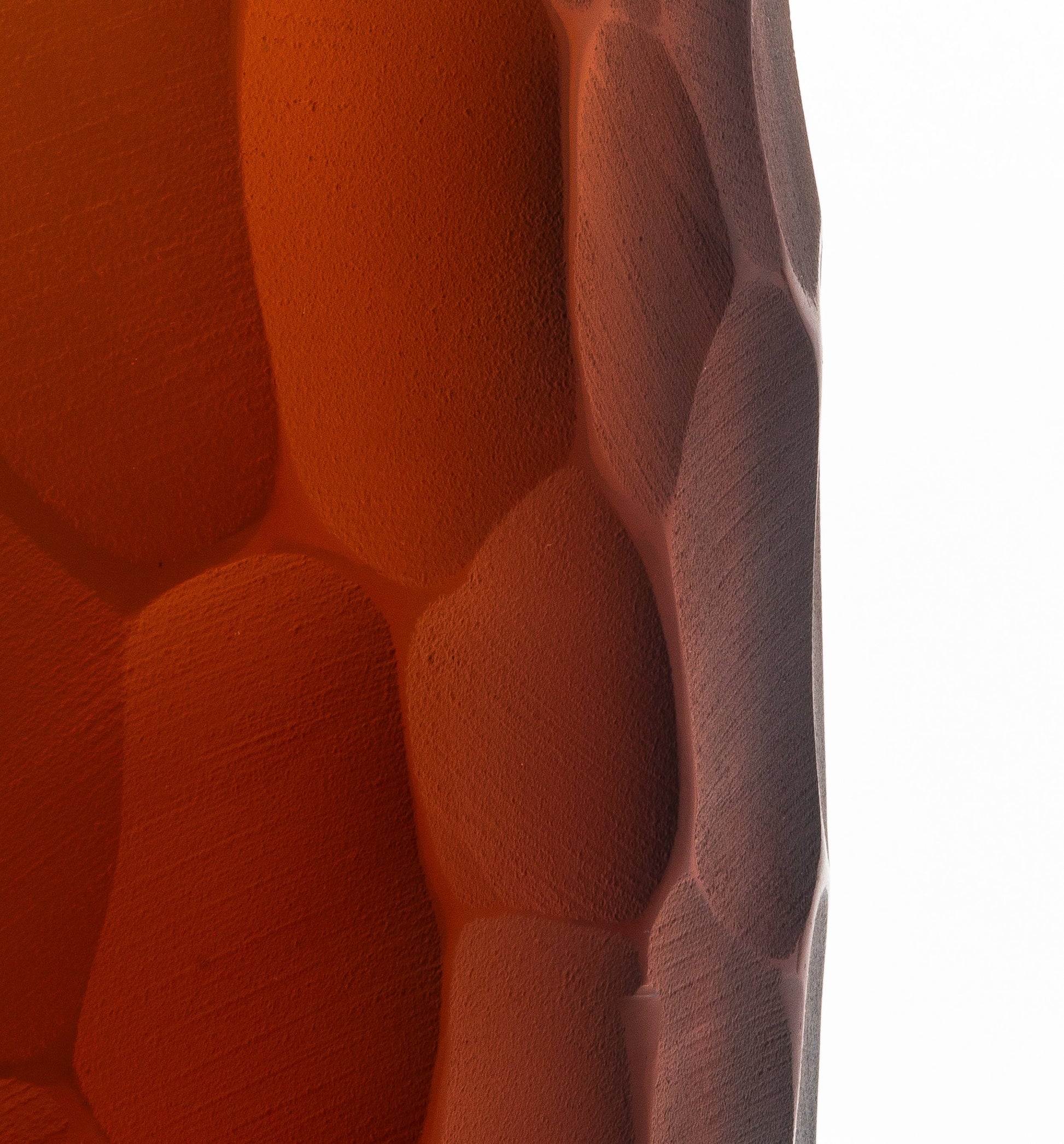 Murano Battuto Vase in Tobacco