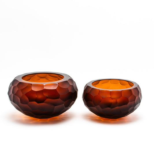 Murano Battuto Bowl in Tobacco