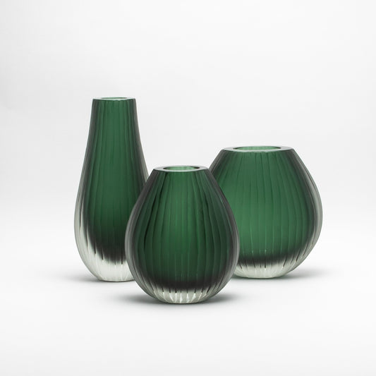 Murano Supreme Vase in Emerald Green