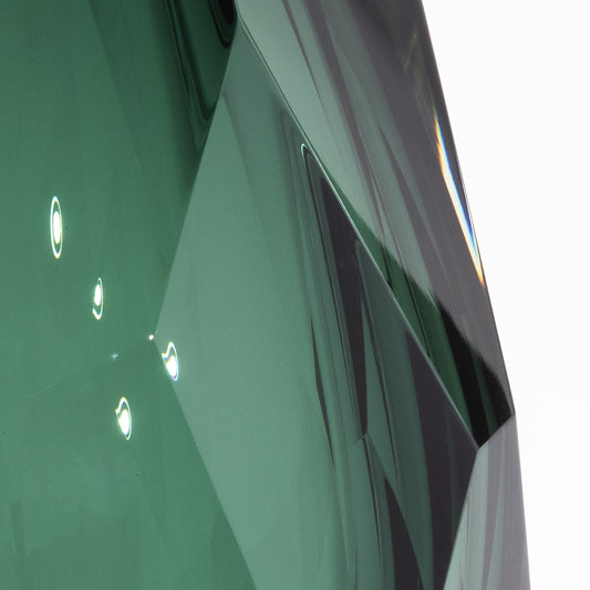 Murano Faceted Vase in Eucalyptus Green