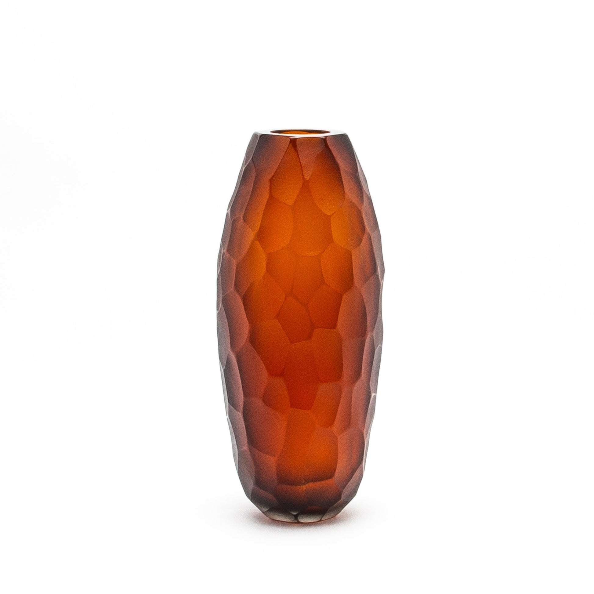 Murano Battuto Vase in Tobacco