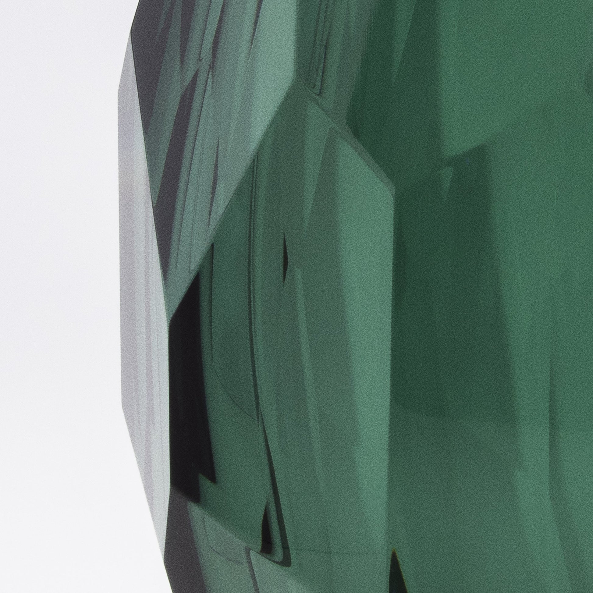 Murano Faceted Vase in Eucalyptus Green