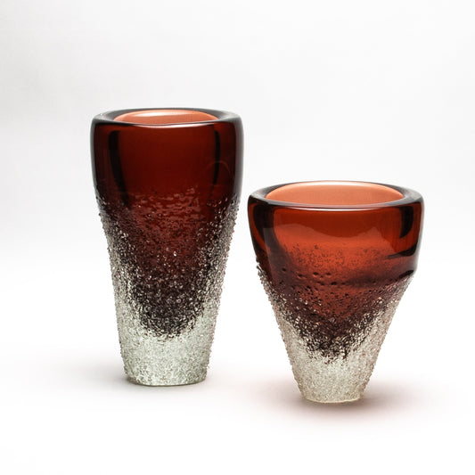 Murano Frozen Vase in Light Amaretto