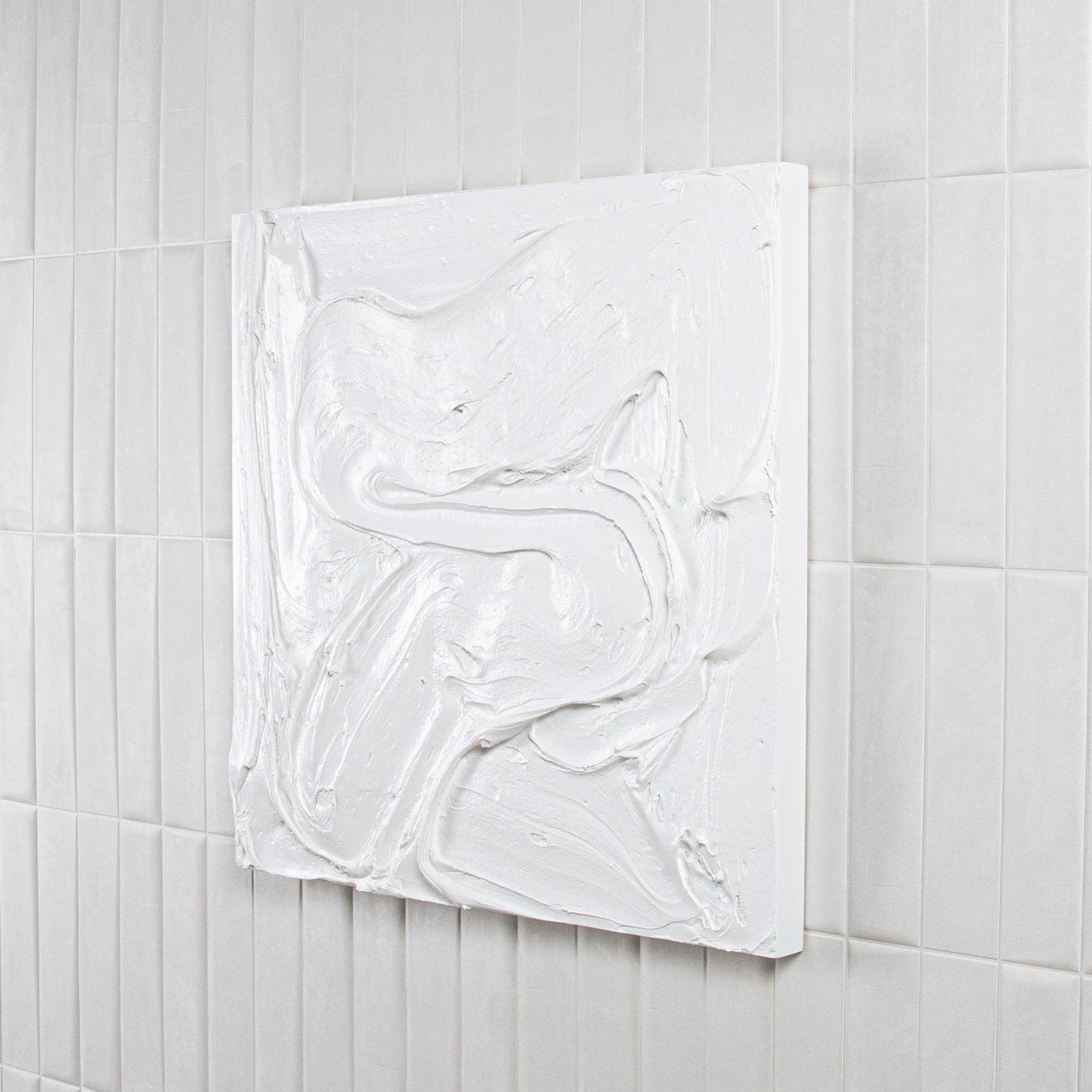 Modern Textural Monochromatic Painting by Michael Allen