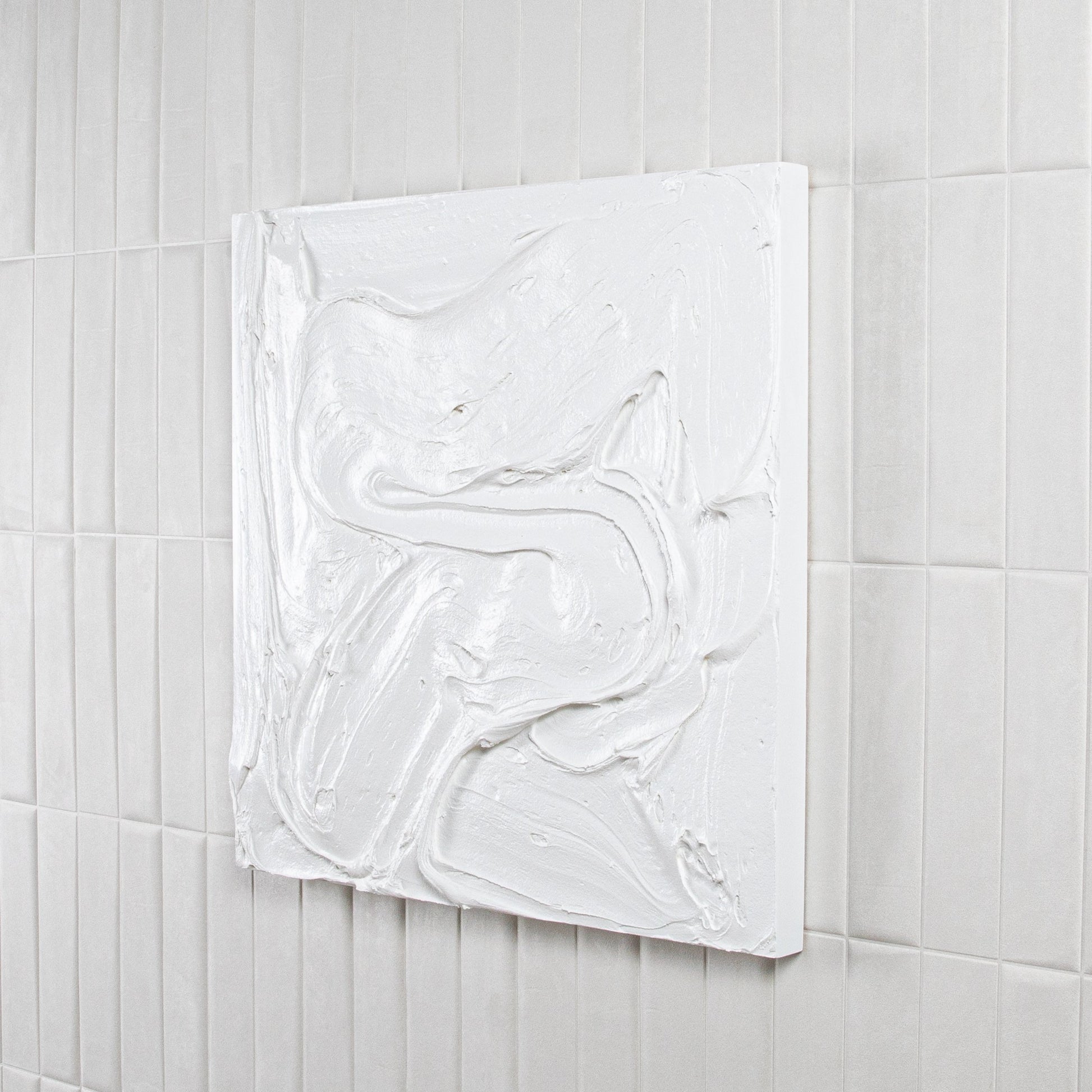 Modern Textural Monochromatic Painting by Michael Allen