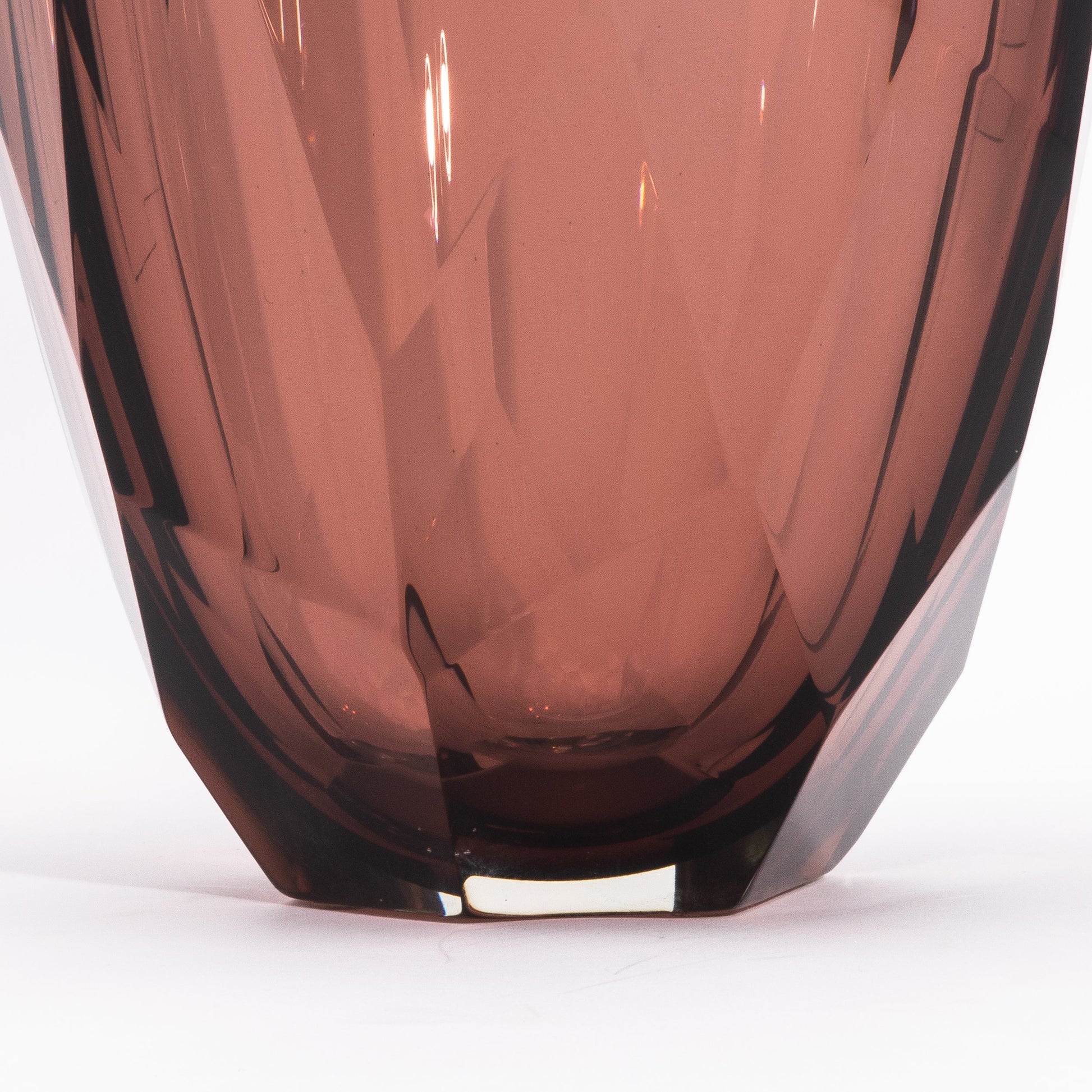 Murano Tall Faceted Vase in Amethyst