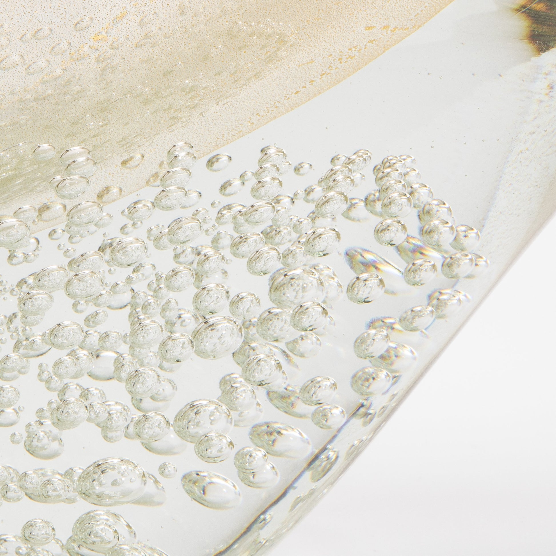 Murano Vase with 24-karat Gold Flecks and Bubbles