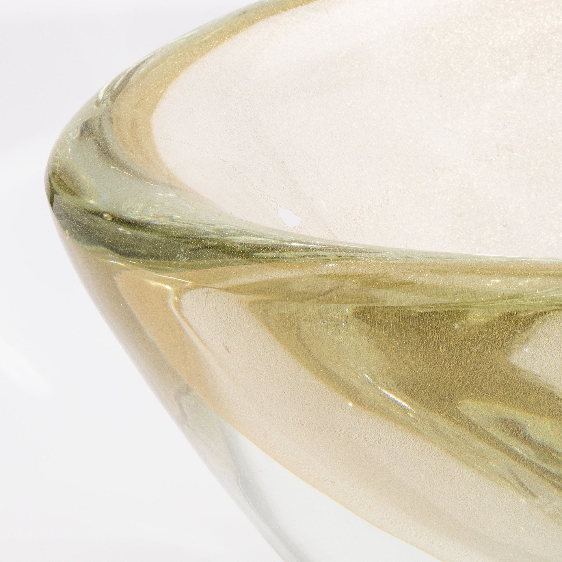 Murano Vase with 24-karat Gold Flecks and Bubbles