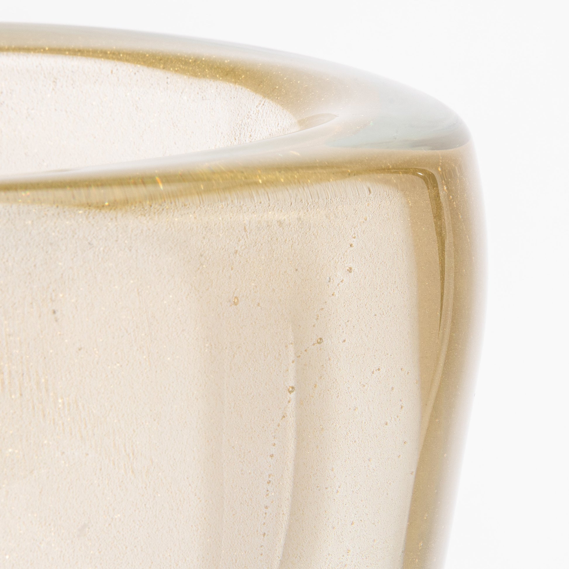Murano Vase with 24-karat Gold Flecks and Bubbles