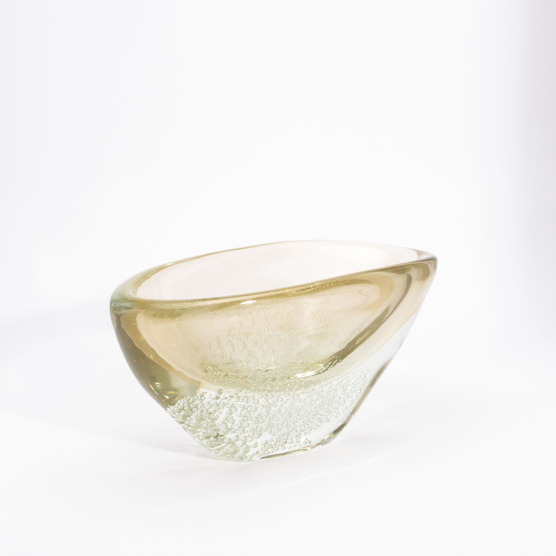Murano Vase with 24-karat Gold Flecks and Bubbles