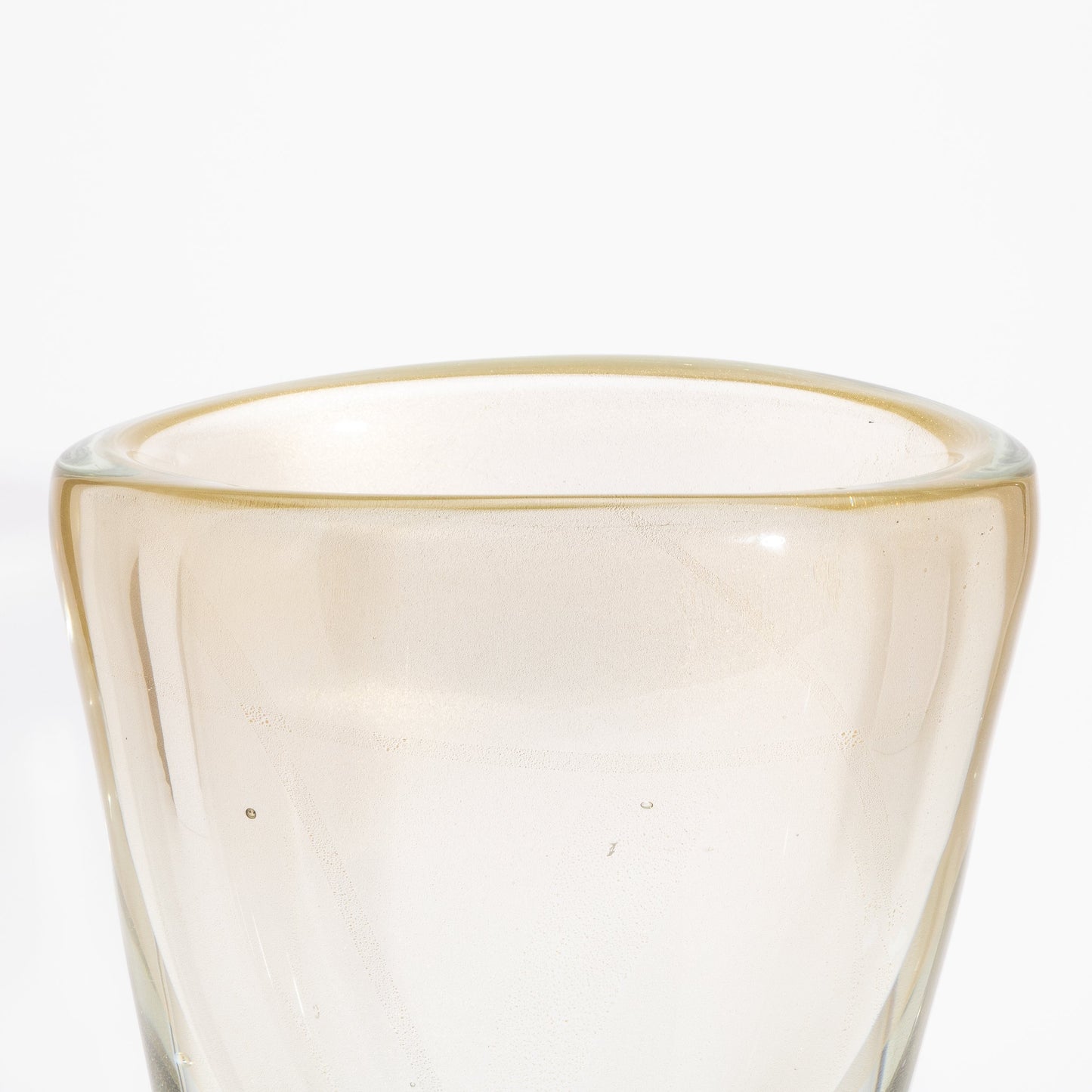Murano Vase with 24-karat Gold Flecks and Bubbles