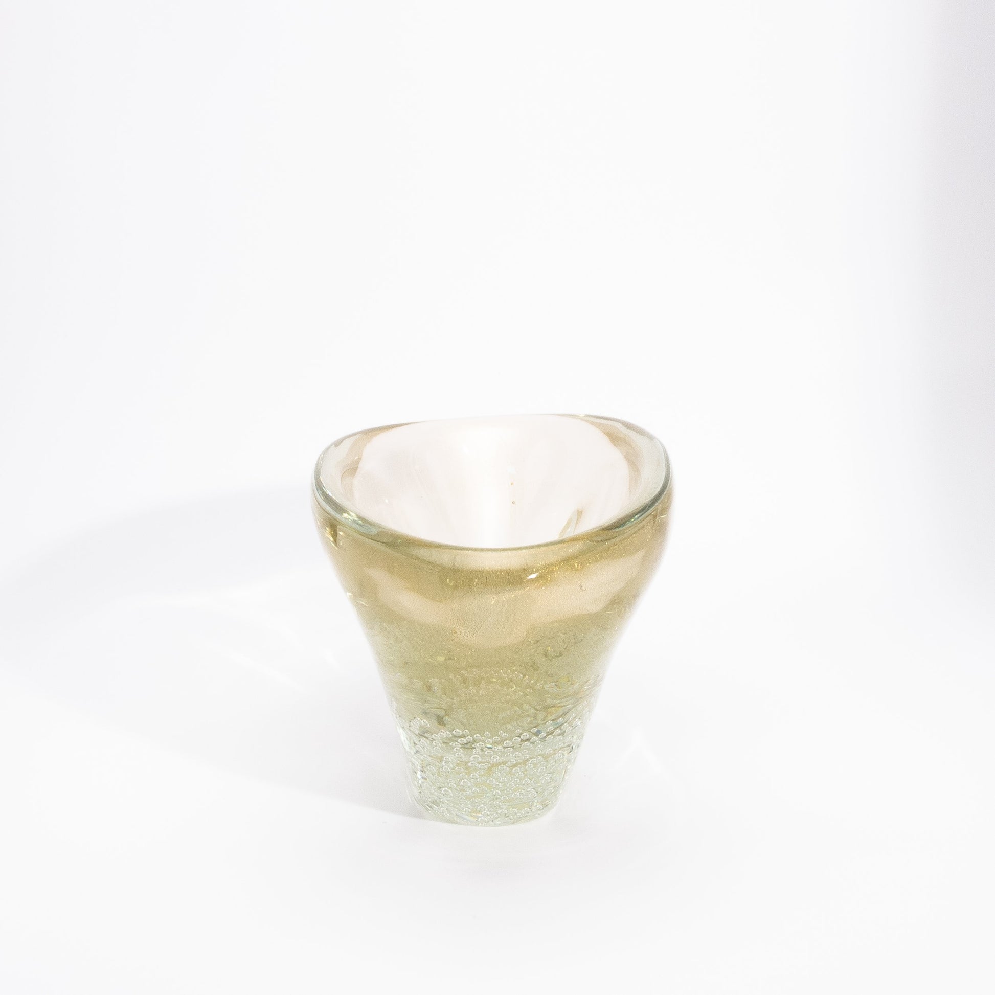 Murano Vase with 24-karat Gold Flecks and Bubbles