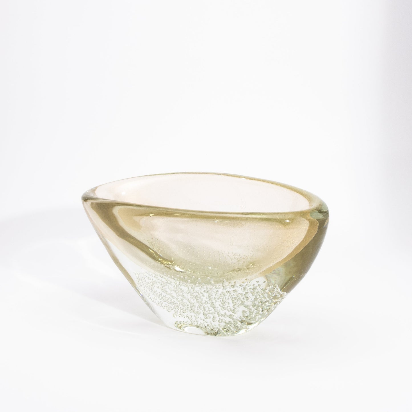 Murano Vase with 24-karat Gold Flecks and Bubbles