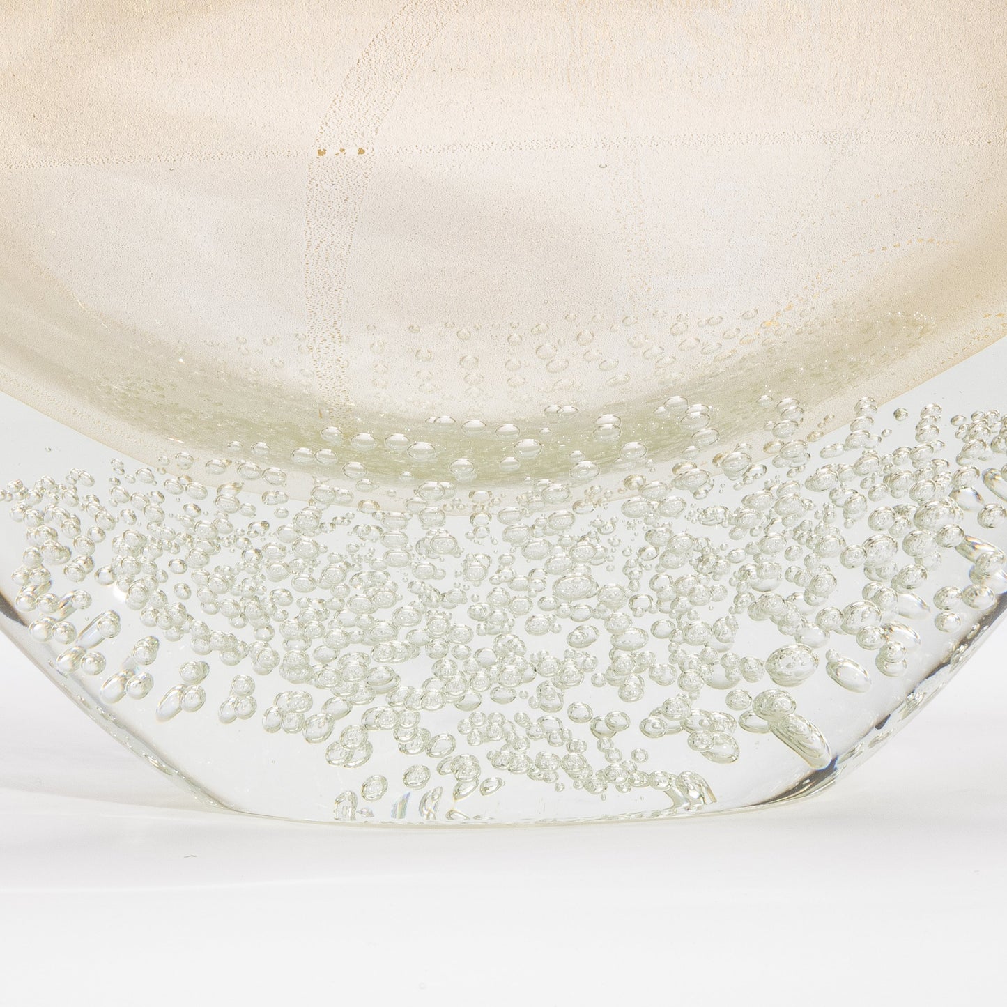 Murano Vase with 24-karat Gold Flecks and Bubbles