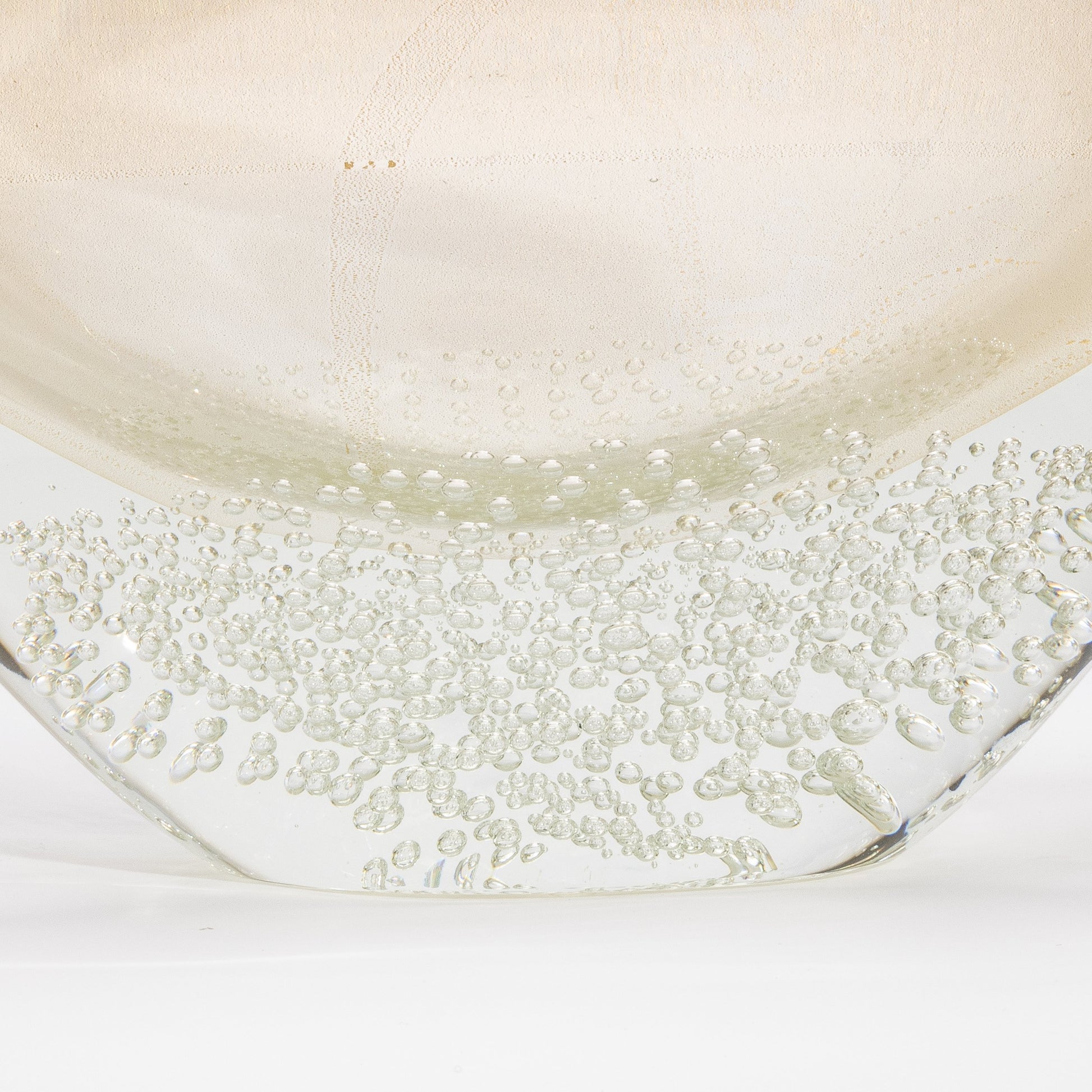 Murano Vase with 24-karat Gold Flecks and Bubbles