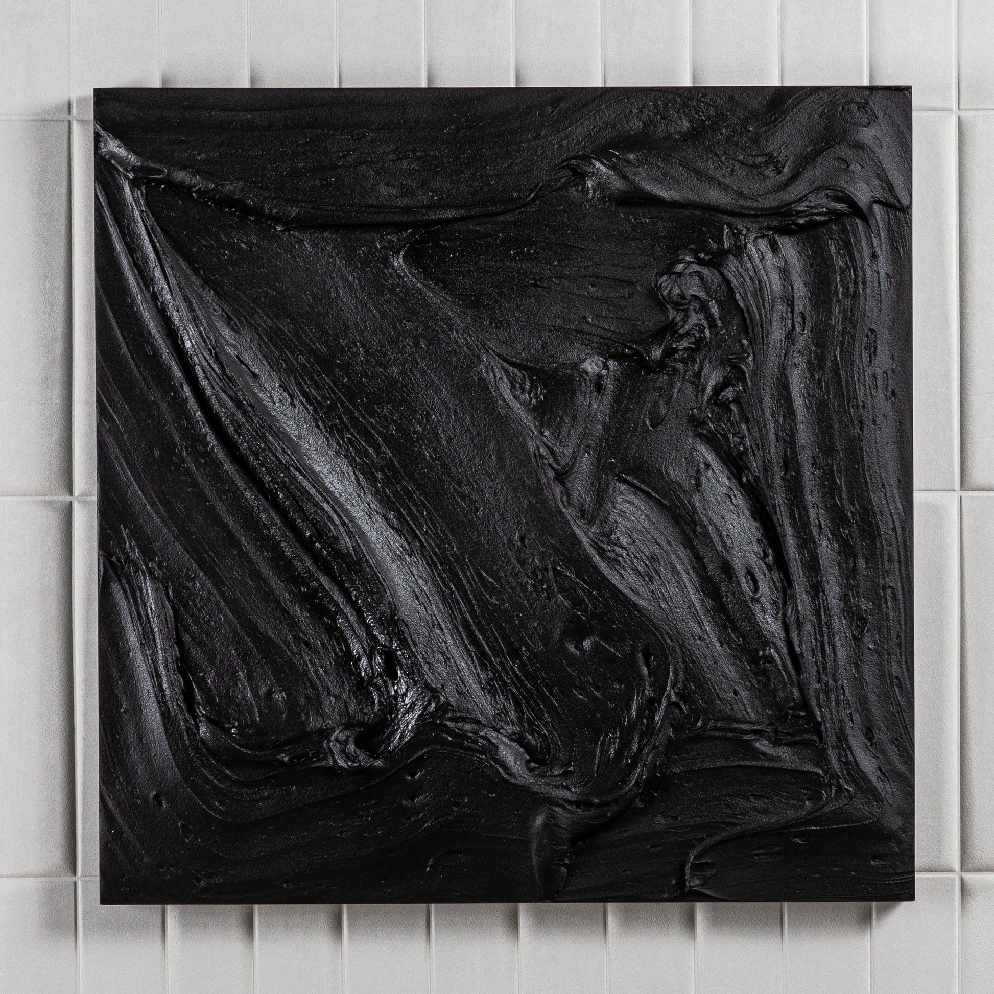 Modern Textural Monochromatic Painting by Michael Allen