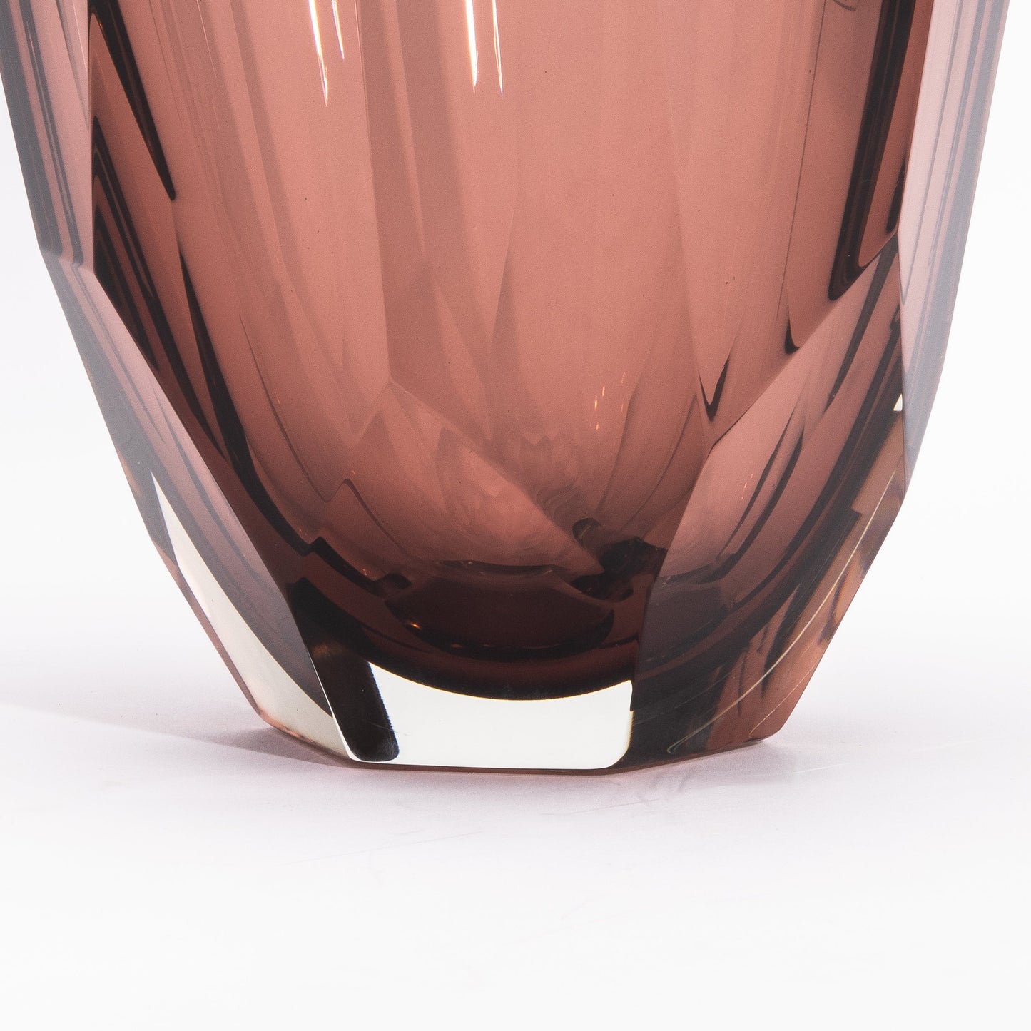 Murano Tall Faceted Vase in Amethyst
