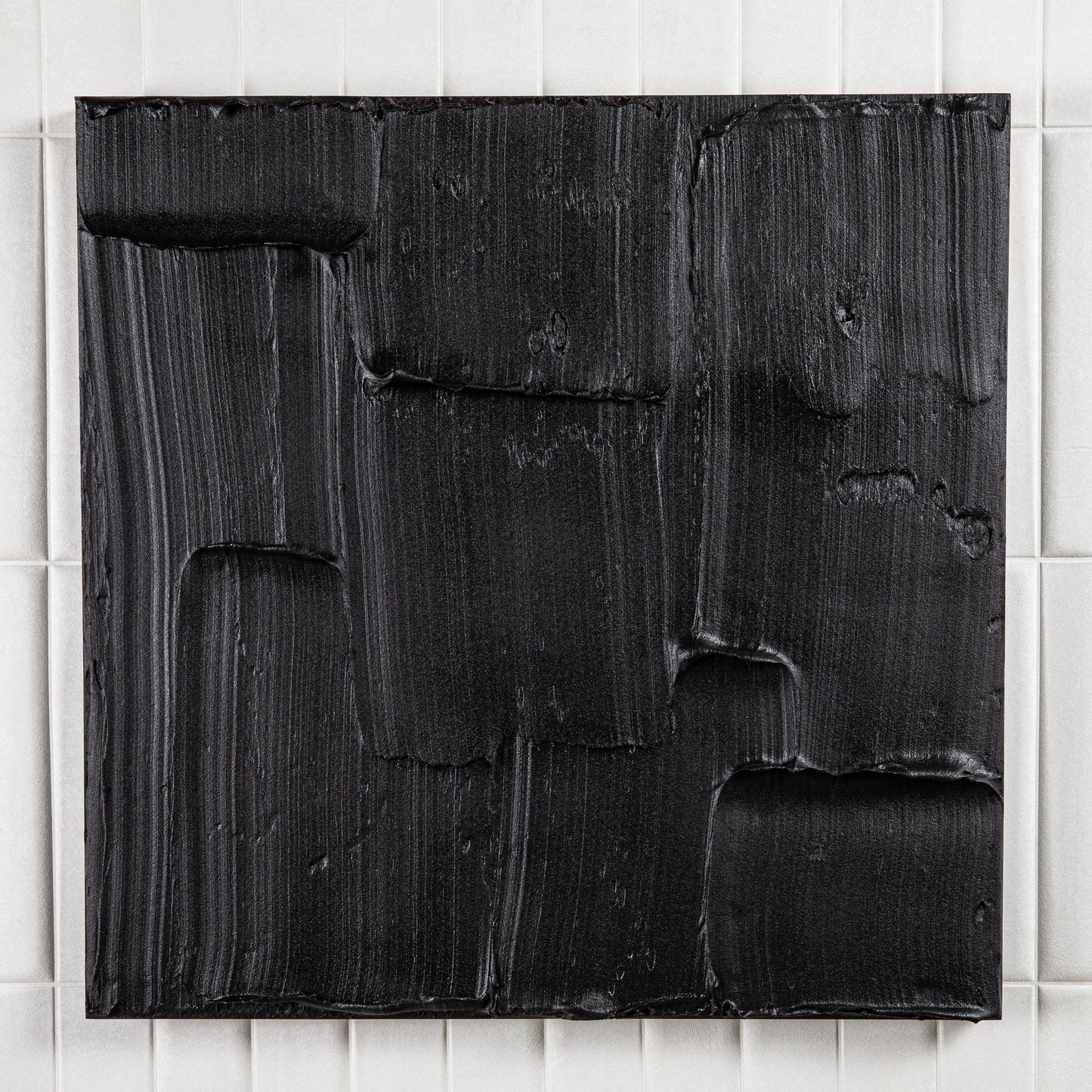 Modern Textural Monochromatic Painting by Michael Allen