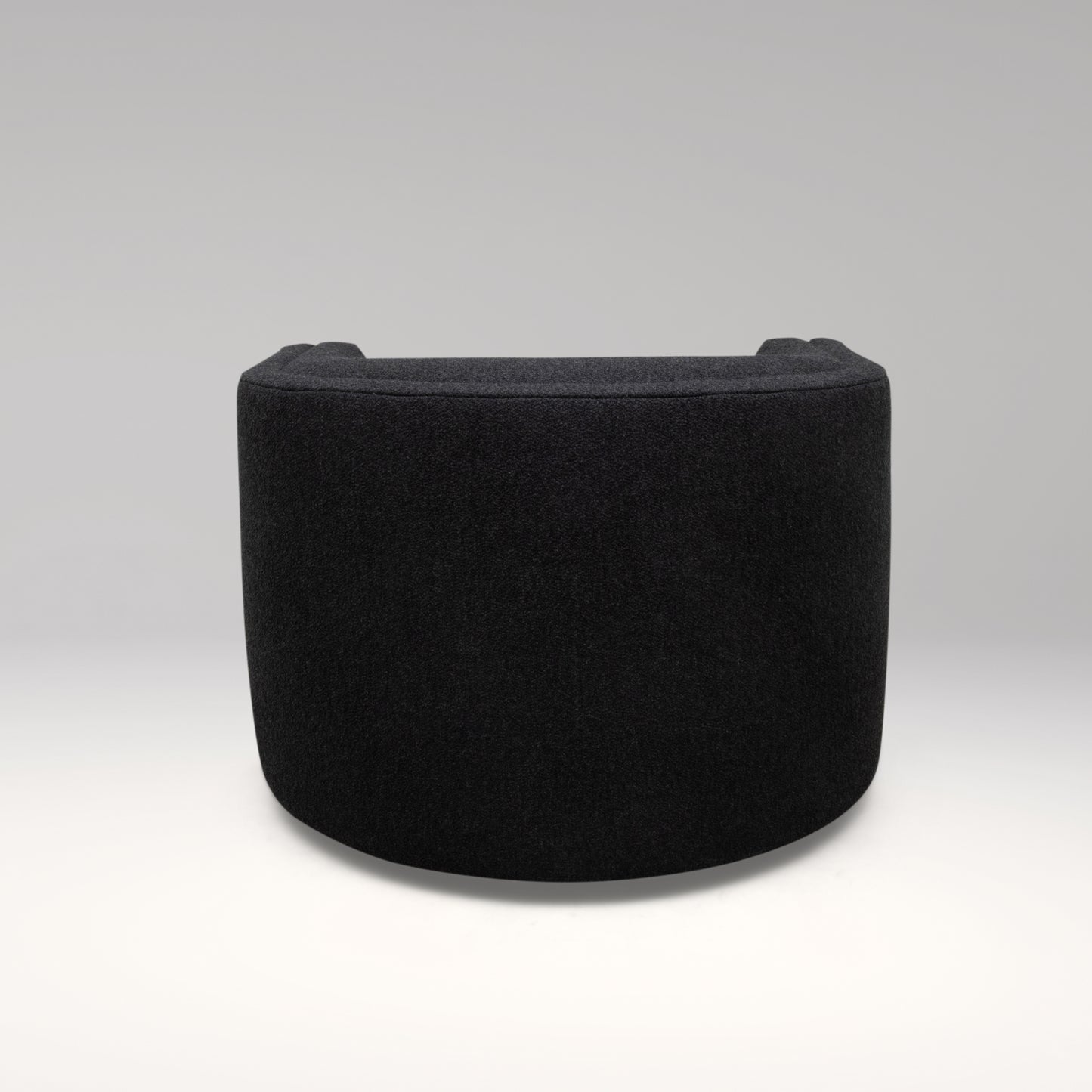 Modern Black Boucle Swivel Chair by MOGUL