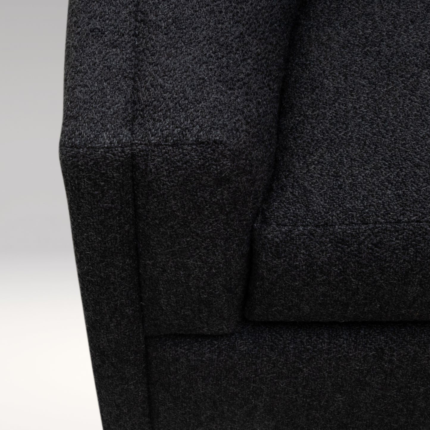 Modern Black Boucle Swivel Chair by MOGUL
