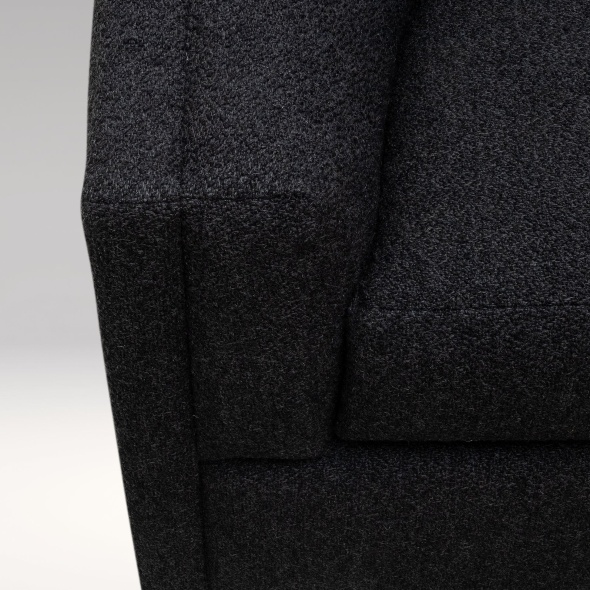 Modern Black Boucle Swivel Chair by MOGUL