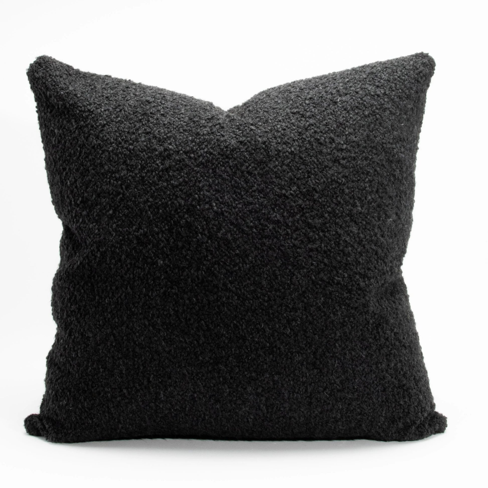 Charcoal Boucle Euro Pillow by MOGUL