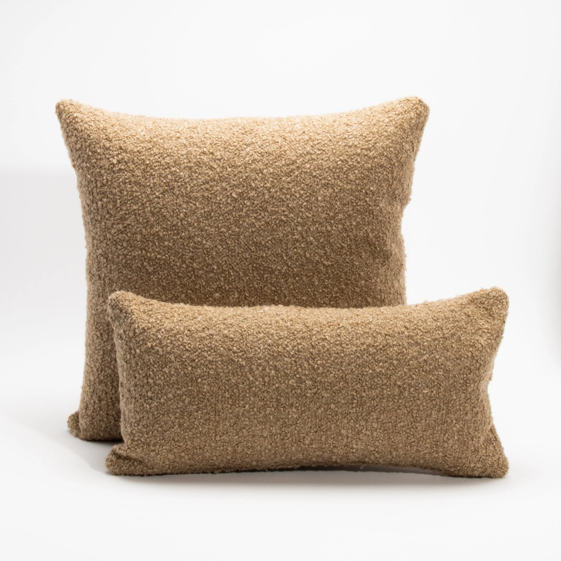 Tan Boucle Kidney Pillow By MOGUL